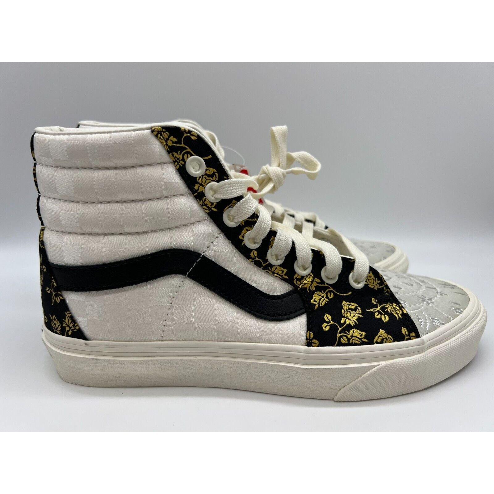 Vans outlets Sk8-Hi Skateboard Shoes Floral Pattern Checks 508731 Men Size 7.5 Womens 9