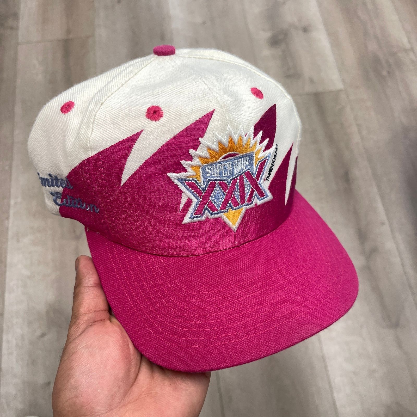 Vintage 1994 Super Bowl XXIX Sharktooth Logo Athletic Snapback Hat Size ONE SIZE - 1 Thumbnail