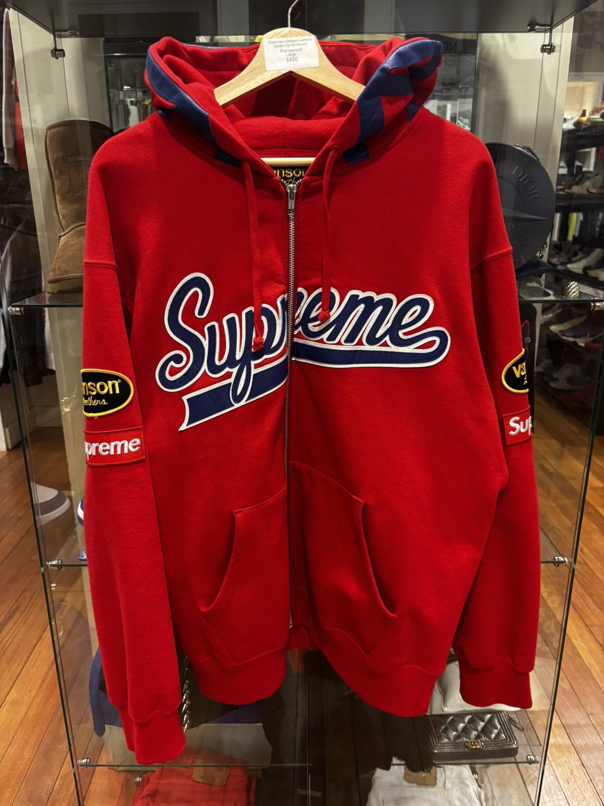 Supreme Vanson Leather Hoodie | Grailed