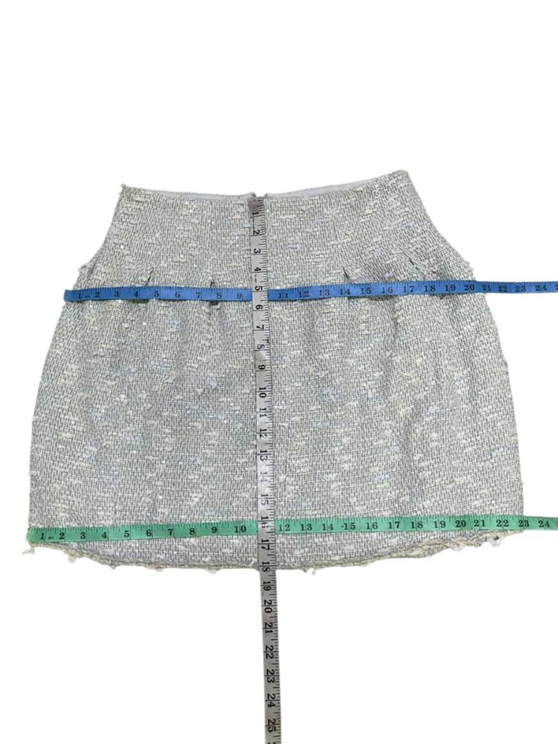 Chanel Chanal Baby Blue Sequin Tweed Skrit Size 30" / US 8 / IT 44 - 10 Thumbnail