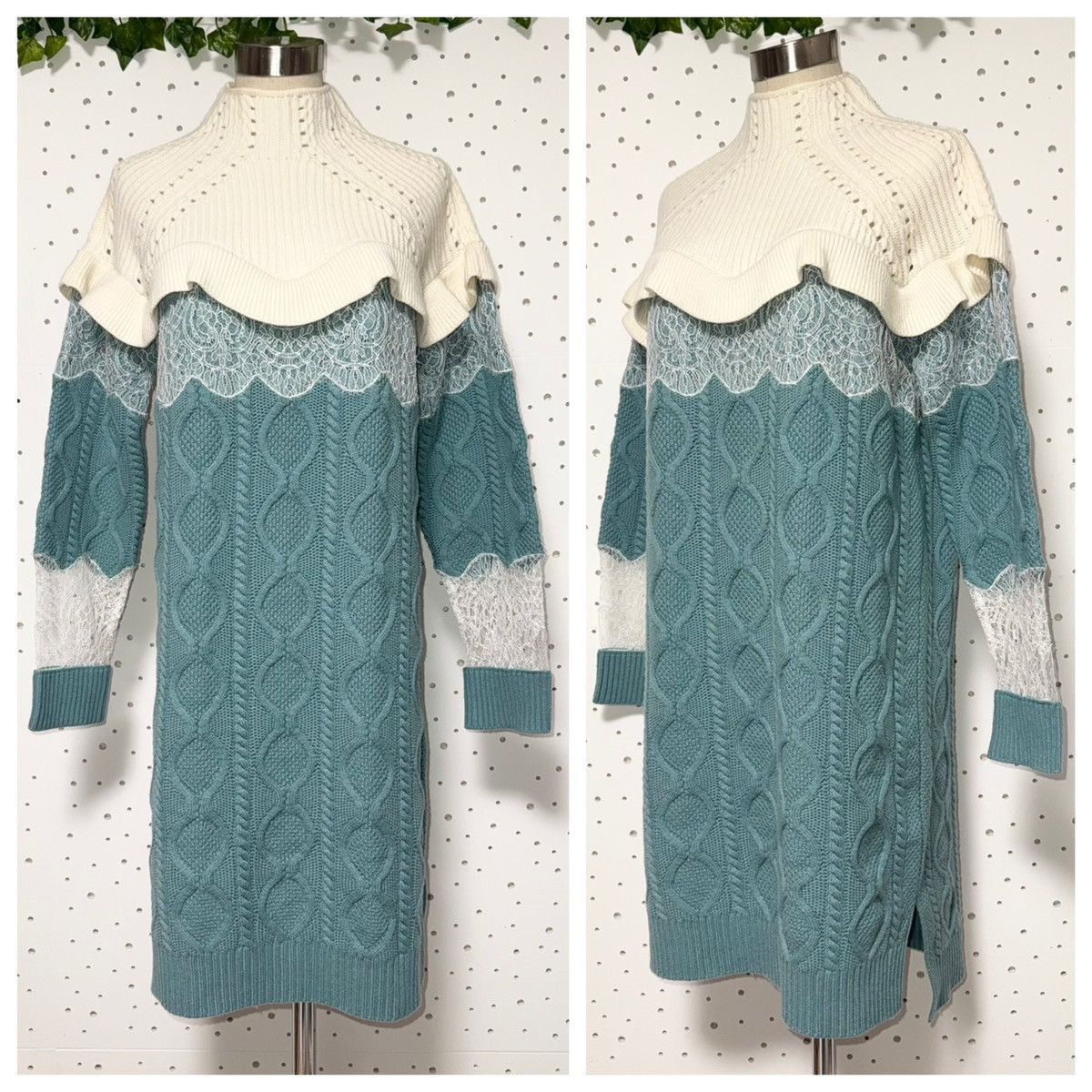 Fendi Authentic Fendi floral lace panel long-sleeve knit dress 38 Size XS / US 0-2 / IT 36-38 - 5 Thumbnail