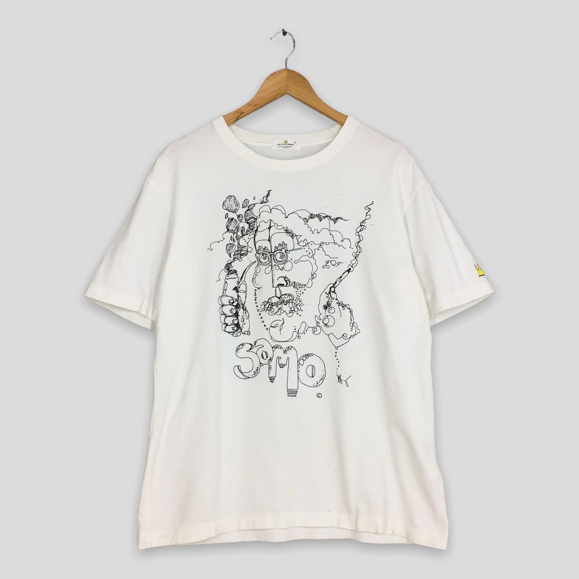 Jean-Michel Basquiat × Vintage Jean Michel Basquiat Samo Same-Oh Artwork Tshirt Size L Size US L / EU 52-54 / 3 - 1 Thumbnail