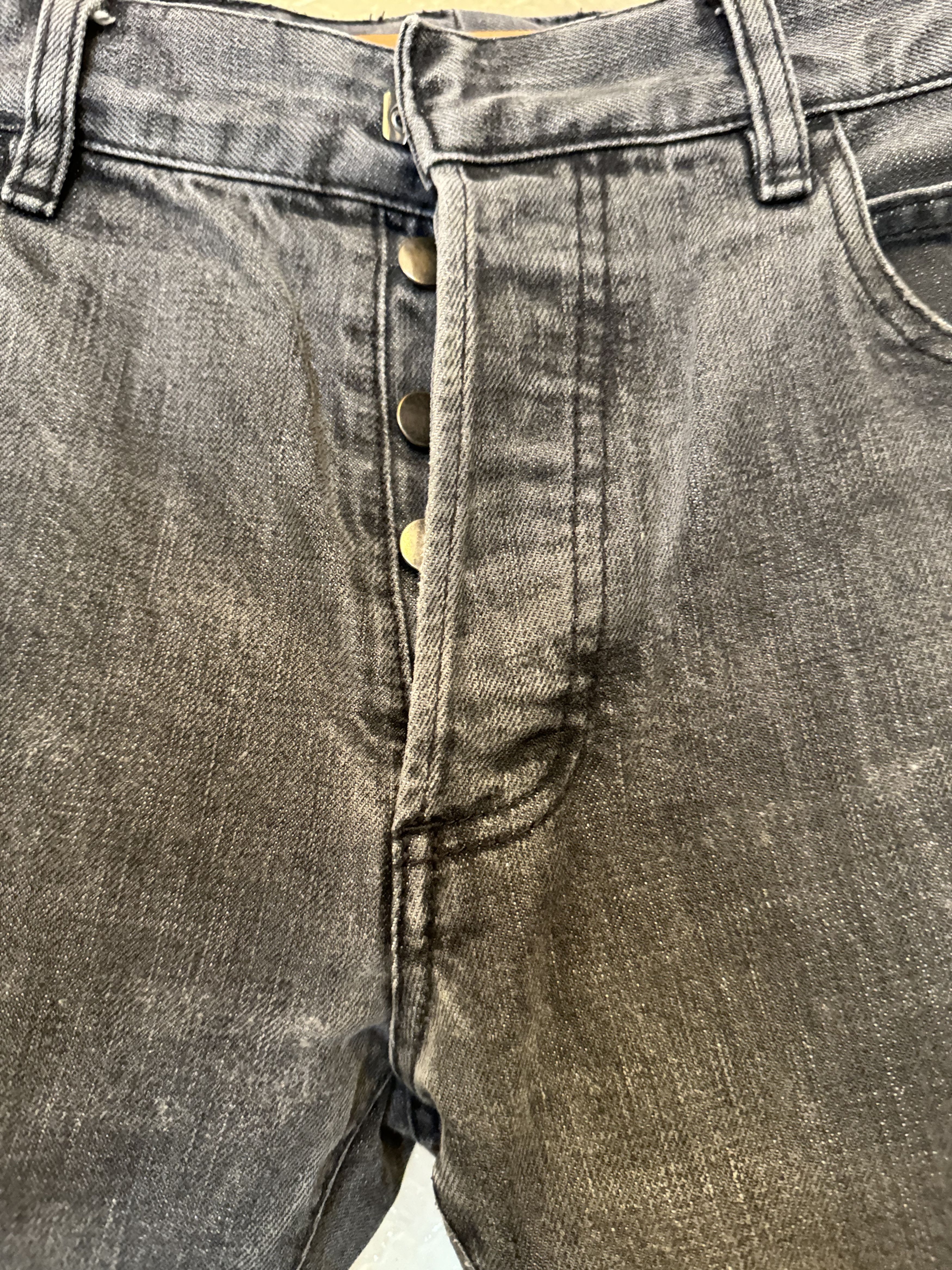 Balmain DARK GRAY DENIM DISTRESSED JEANS Size US 30 / EU 46 - 5 Thumbnail