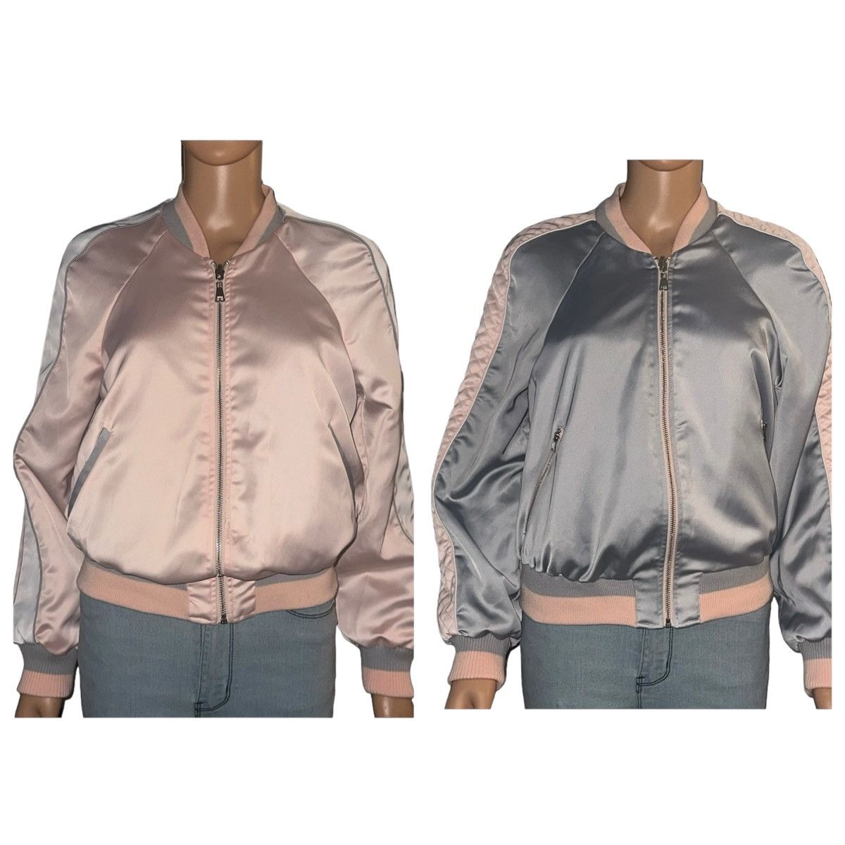 Bebe Vintage Y2K Bebe reversible satin bomber jacket Size M / US 6-8 / IT 42-44 - 1 Thumbnail