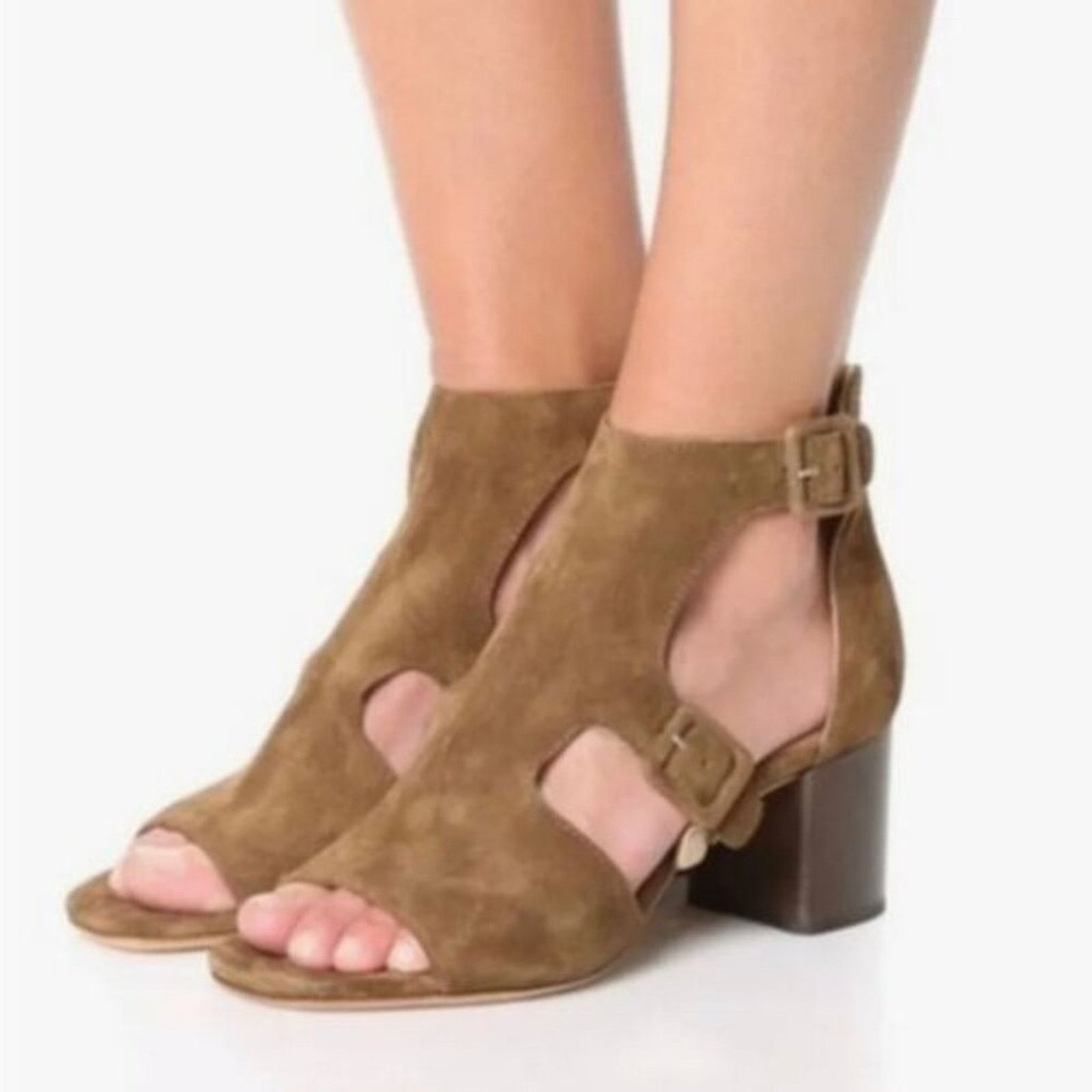 Rag & Bone Rag & Bone Matteo Suede Double Buckle heels Size US 7 / IT 37 - 1 Thumbnail