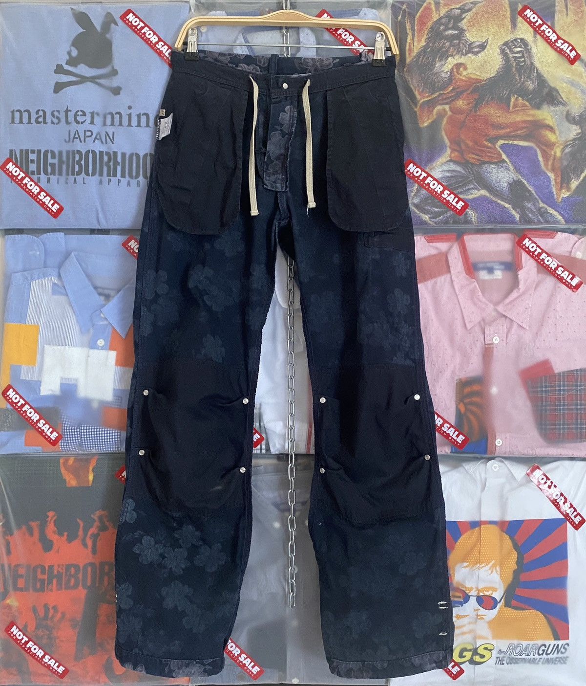 Hysteric Glamour Sunny Clouds Allover Print Floral Strght Leg like Denim Tear Size US 29 - 15 Thumbnail