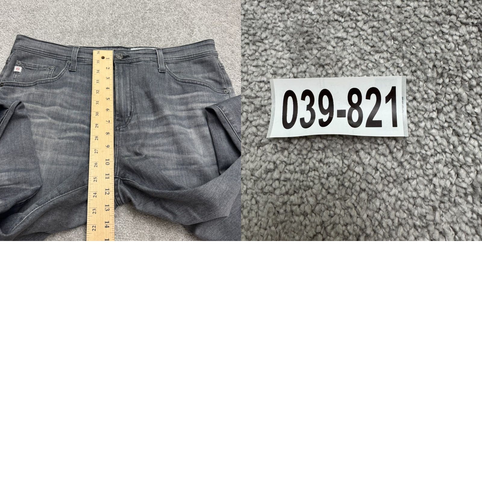 Denime AG Adriano Goldschmied Everett Jeans Slim Fit Straight Leg Mens 36R Gray Size US 36 / EU 52 - 10 Thumbnail