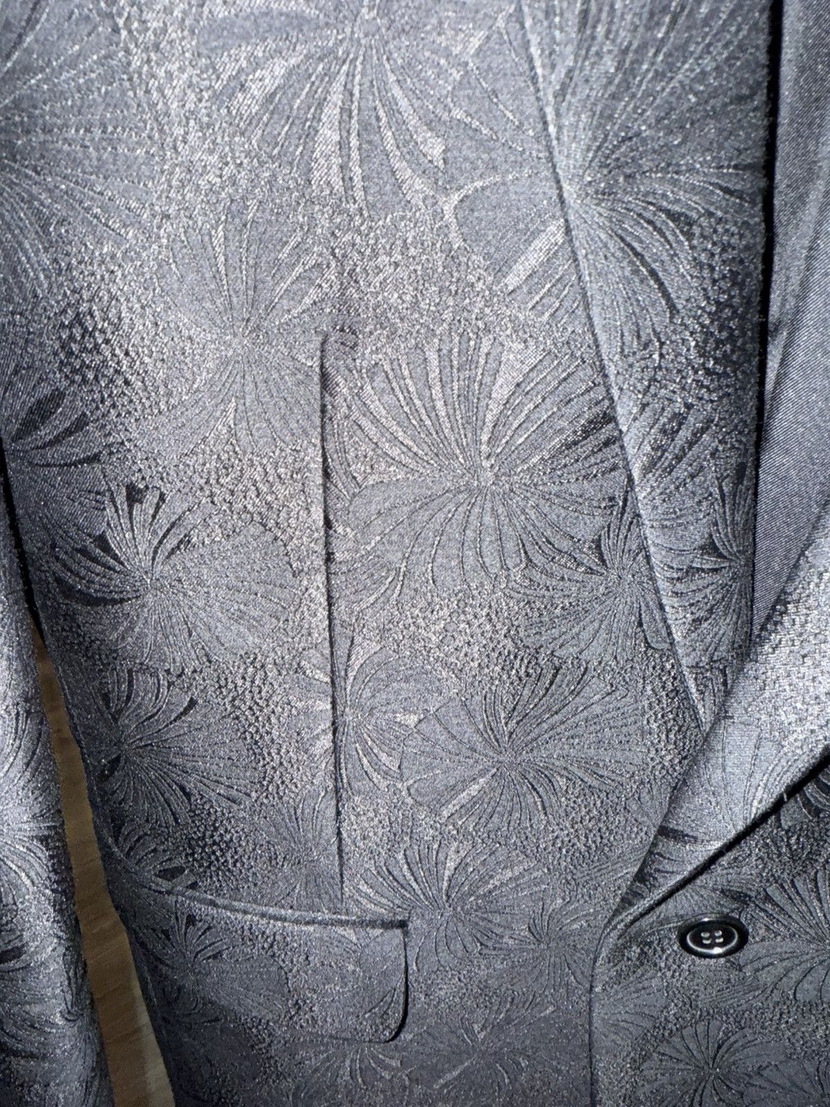 Saint Laurent Paris Heidi Slimane Jaquard Blazer Size 34R - 2 Thumbnail