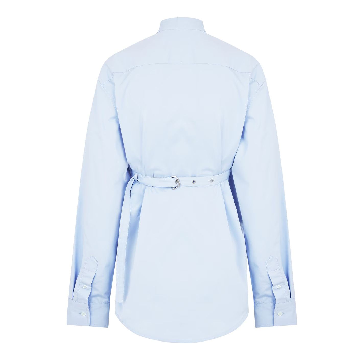 Off-White o1g2r1mq0125 Cross Collar Shirt in Light Blue Size L / US 10 / IT 46 - 2 Thumbnail
