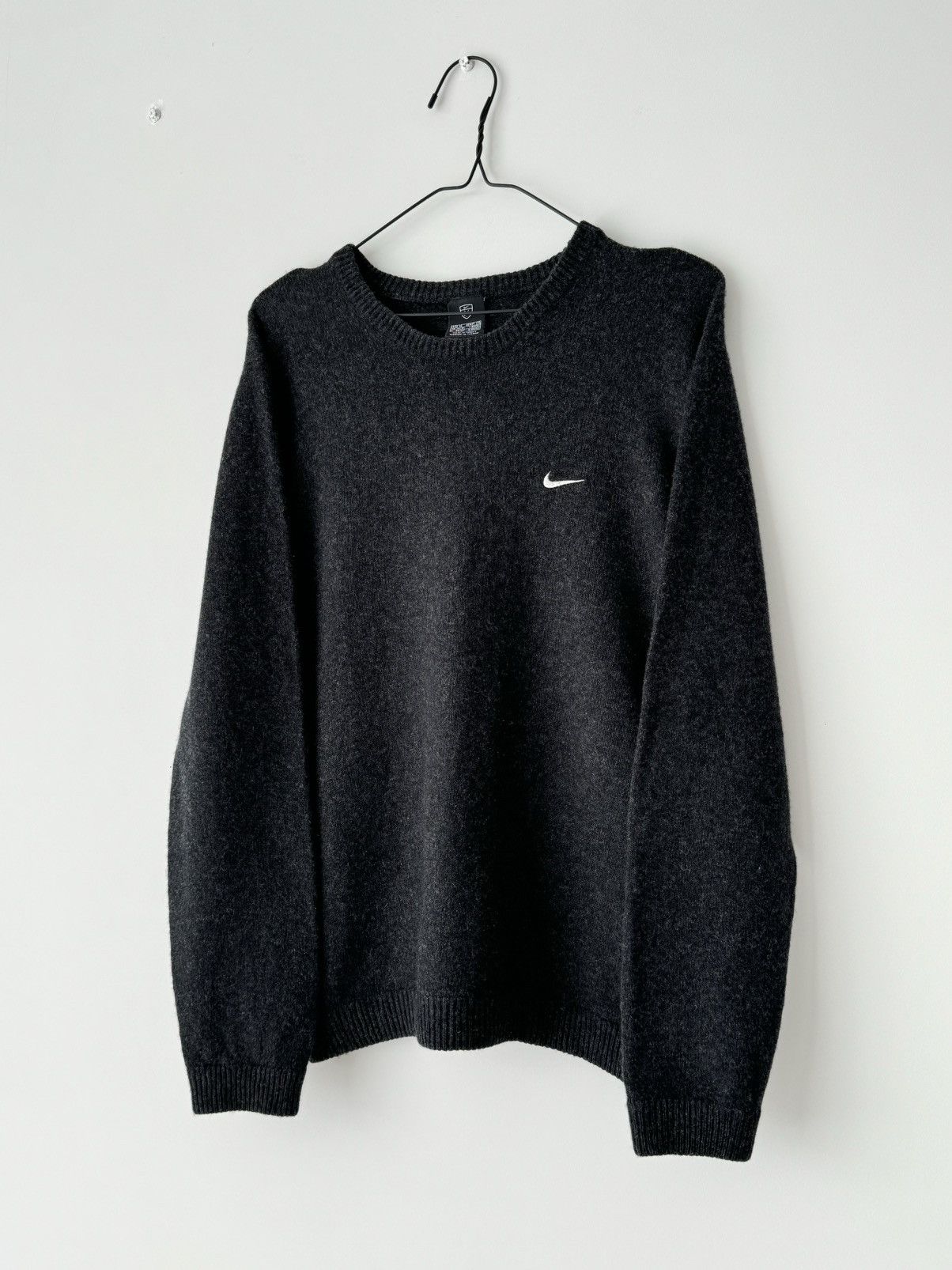 Nike × Vintage Vintage 00s Nike Golf Wool Black Sweater Size US M / EU 48-50 / 2 - 3 Thumbnail