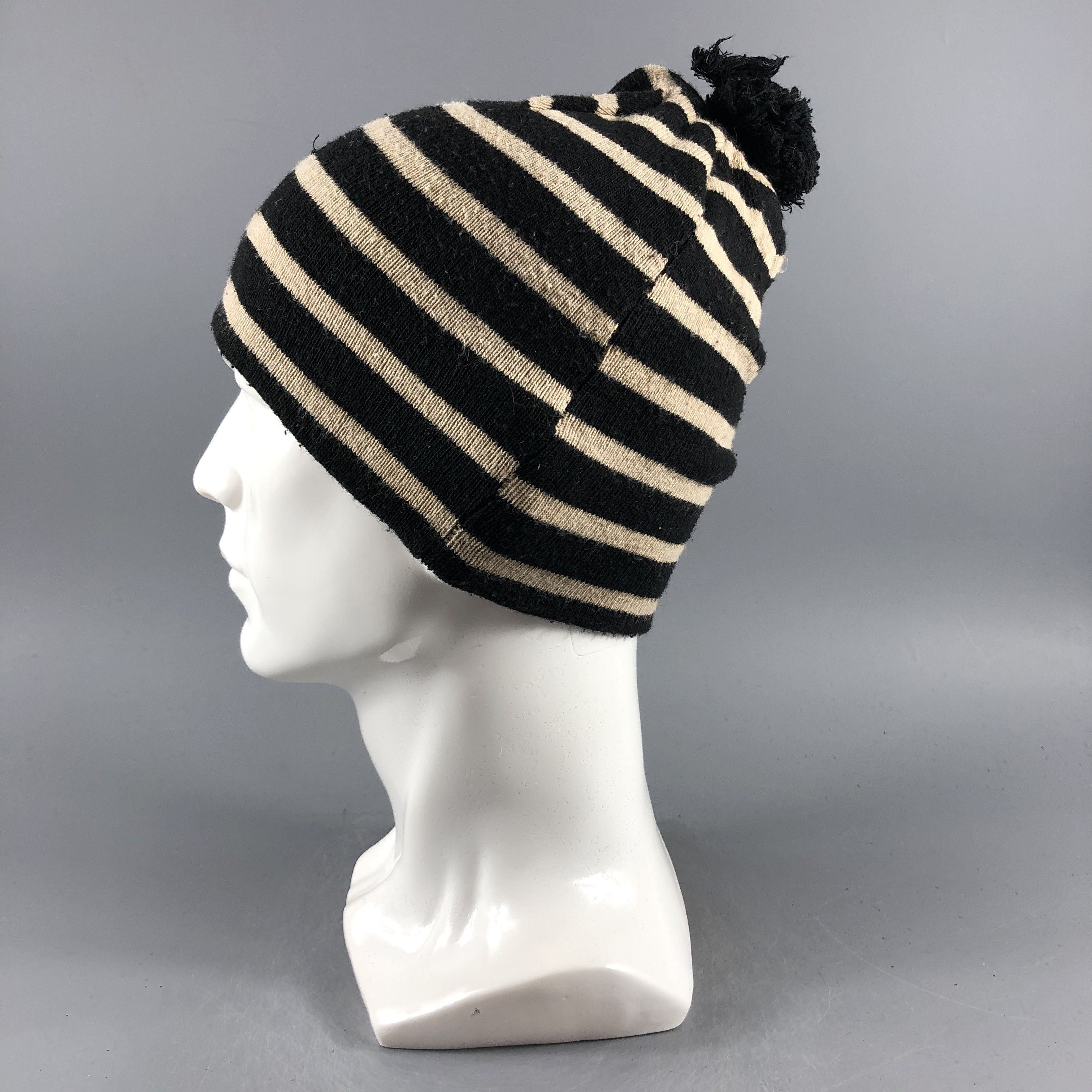 Japanese Brand × Vintage Unknown Stripe Slouchy Beanie Snow Hat Snow Cap -D327 Size ONE SIZE - 1 Thumbnail
