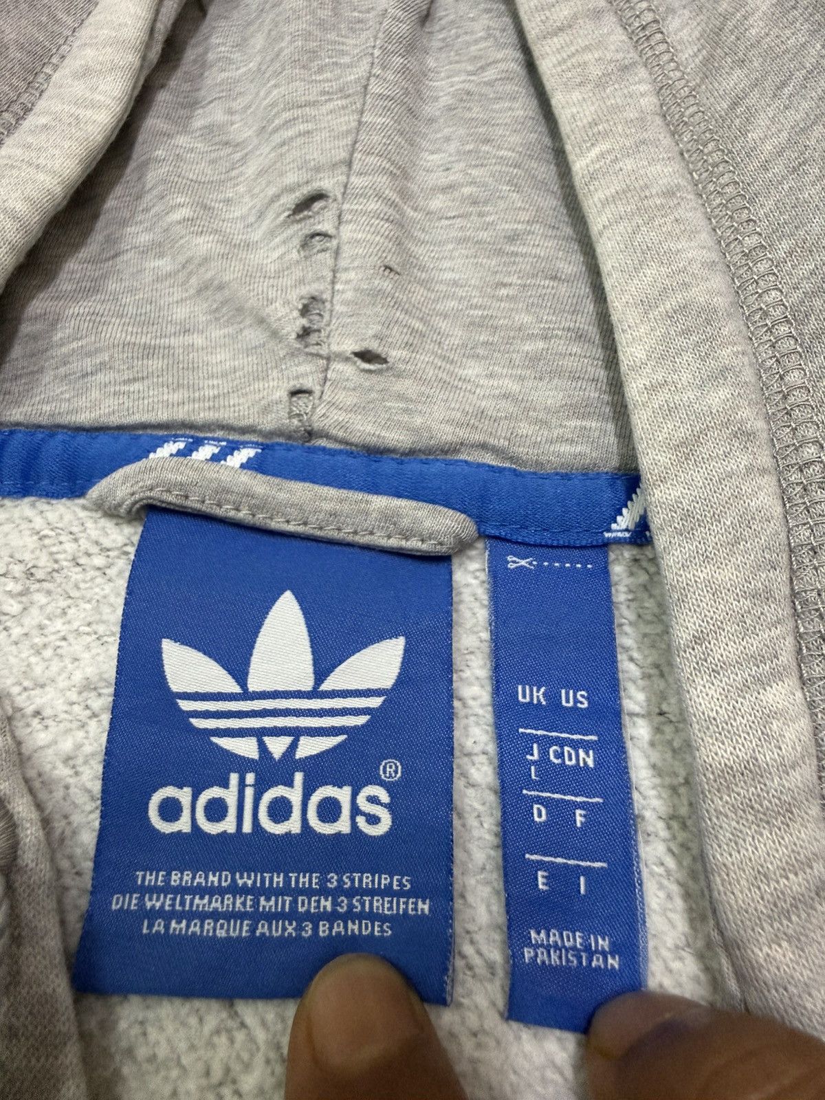 Adidas Adidas Trefoil Chest Logo Patch Zip Up Sweater Hoodie Size US M / EU 48-50 / 2 - 8 Thumbnail
