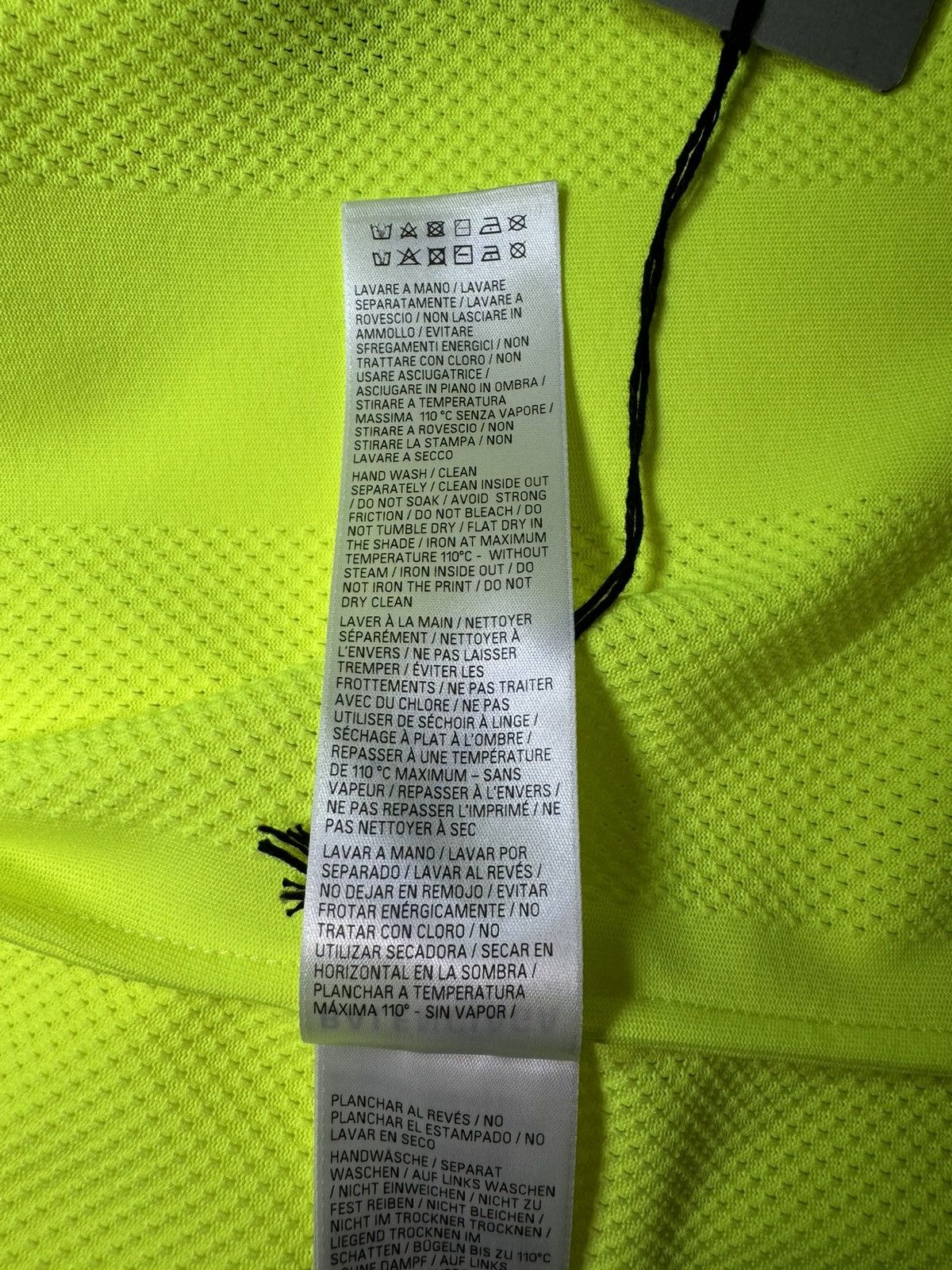 Balenciaga Balenciaga Fluo Yellow Striped Mesh Shirt Size L Size US L / EU 52-54 / 3 - 12 Thumbnail