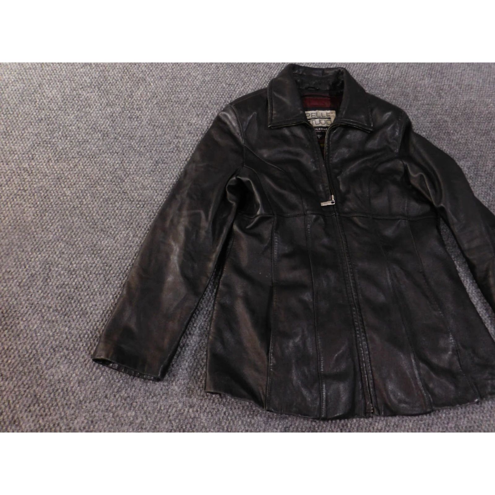 Vintage Wilsons Leather Jacket Trench Coat Casual Women Large Black Insulated Zip Long Sleeve Size L / US 10 / IT 46 - 4 Thumbnail
