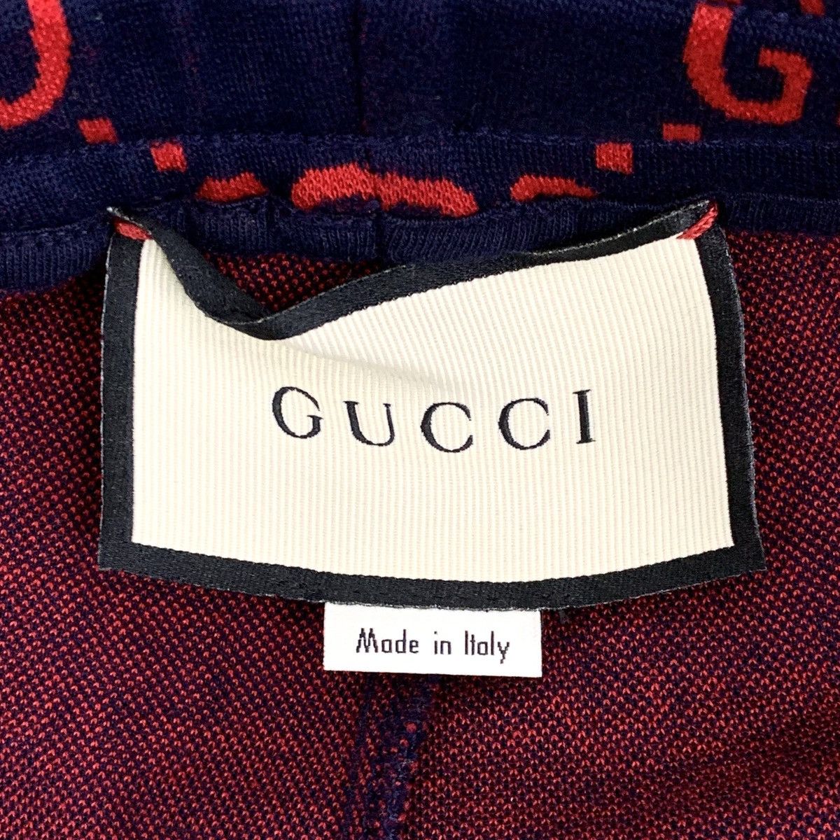Gucci Gucci Navy All-over Logo Jacquard Cotton Casual Pants K26WX Size 27" / US 4 / IT 40 - 6 Thumbnail