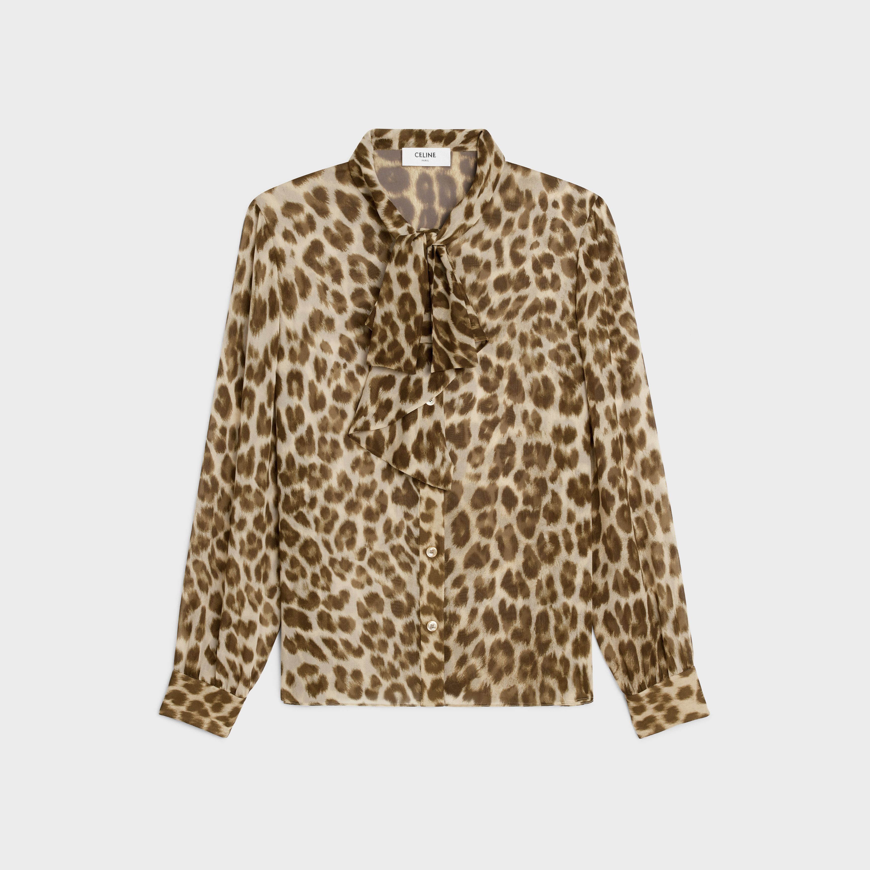 Celine jabot blouse with bow in silk georgette Size L / US 10 / IT 46 - 1 Thumbnail