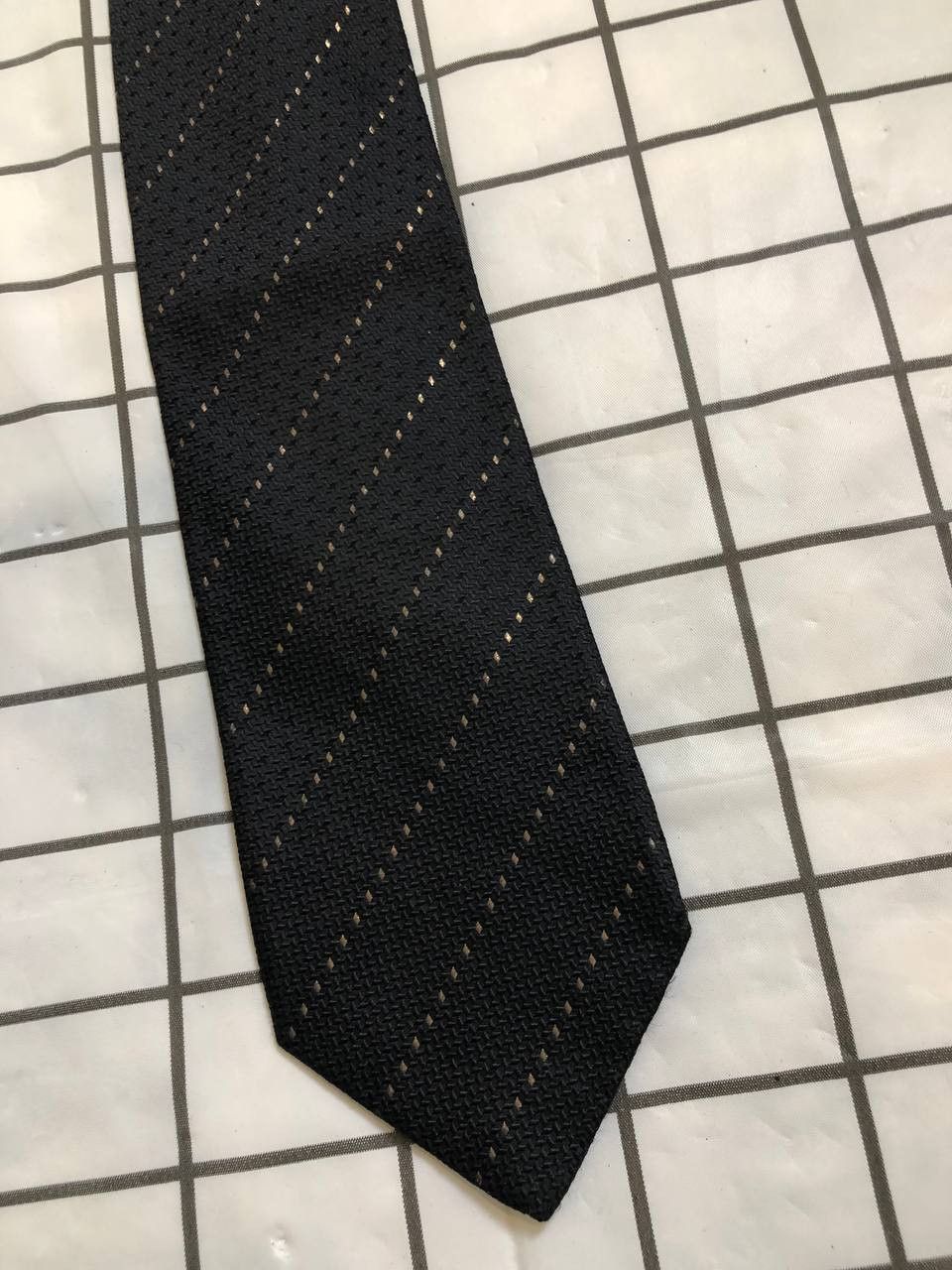 Brioni BRIONI Men's Handmade Silk Tie Classic Gold Embroidery Size ONE SIZE - 2 Thumbnail