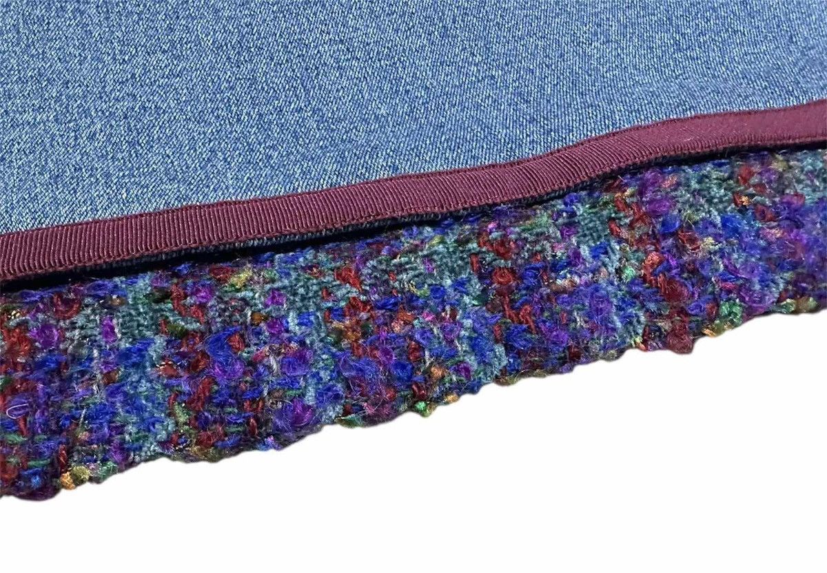 Chanel 🔥Rare Archived Vintage Chanel Denim Skirt Tweed 1991 Runway Size 25" / US 0 / IT 36 - 6 Thumbnail