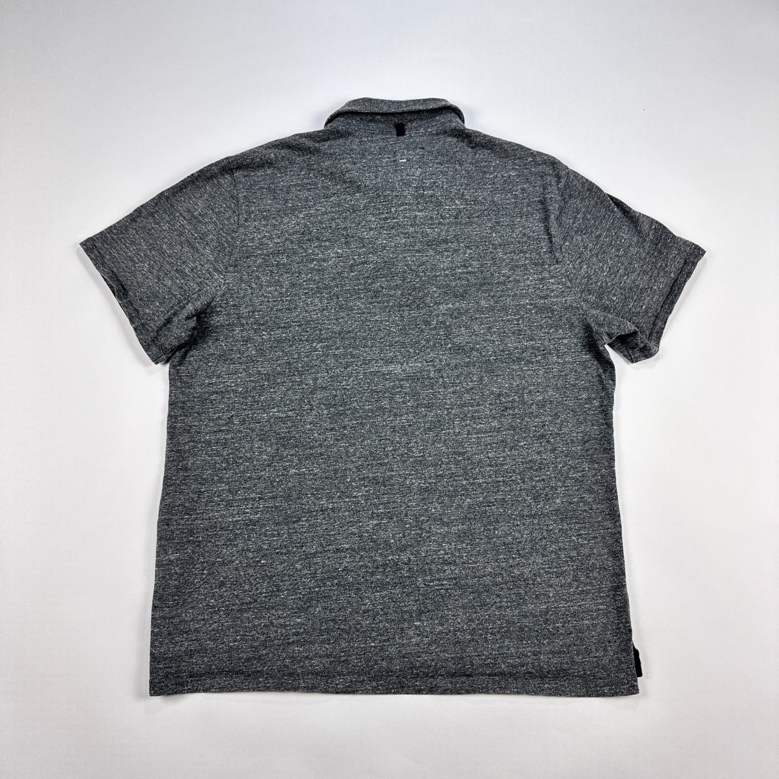 Rag & Bone Rag & Bone Gray Heathered Cotton Polo Shirt XL Size US XL / EU 56 / 4 - 8 Thumbnail