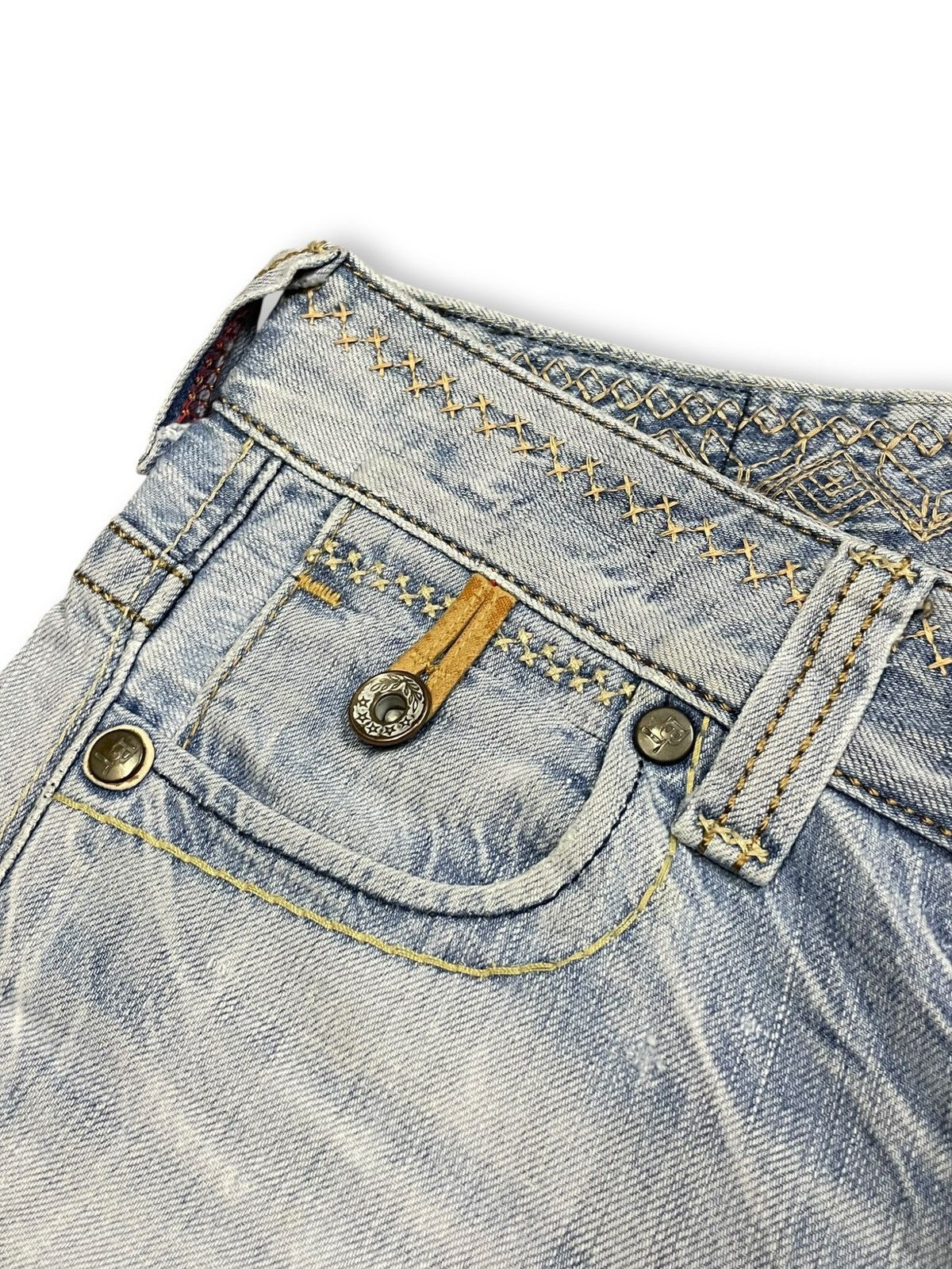 Edwin Vintage Edwin Blue Strip Buckle Back Blue Washed Jeans Size 30" / US 8 / IT 44 - 7 Thumbnail