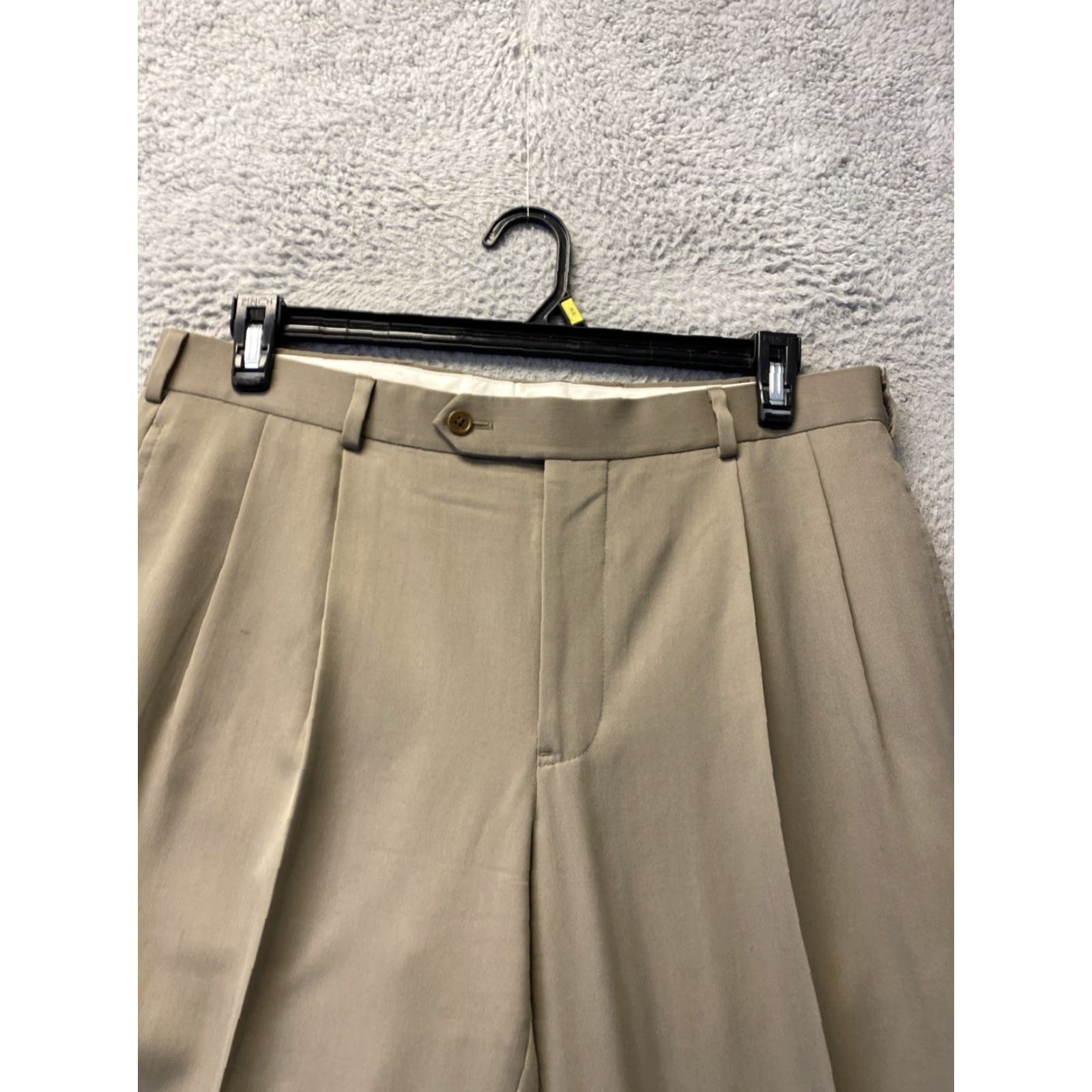 Brooks Brothers Brooks Brothers Dress Pants Men’s 35 x 30 Tan Wool /0613 Regular Classic Stretch Size US 35 - 2 Thumbnail