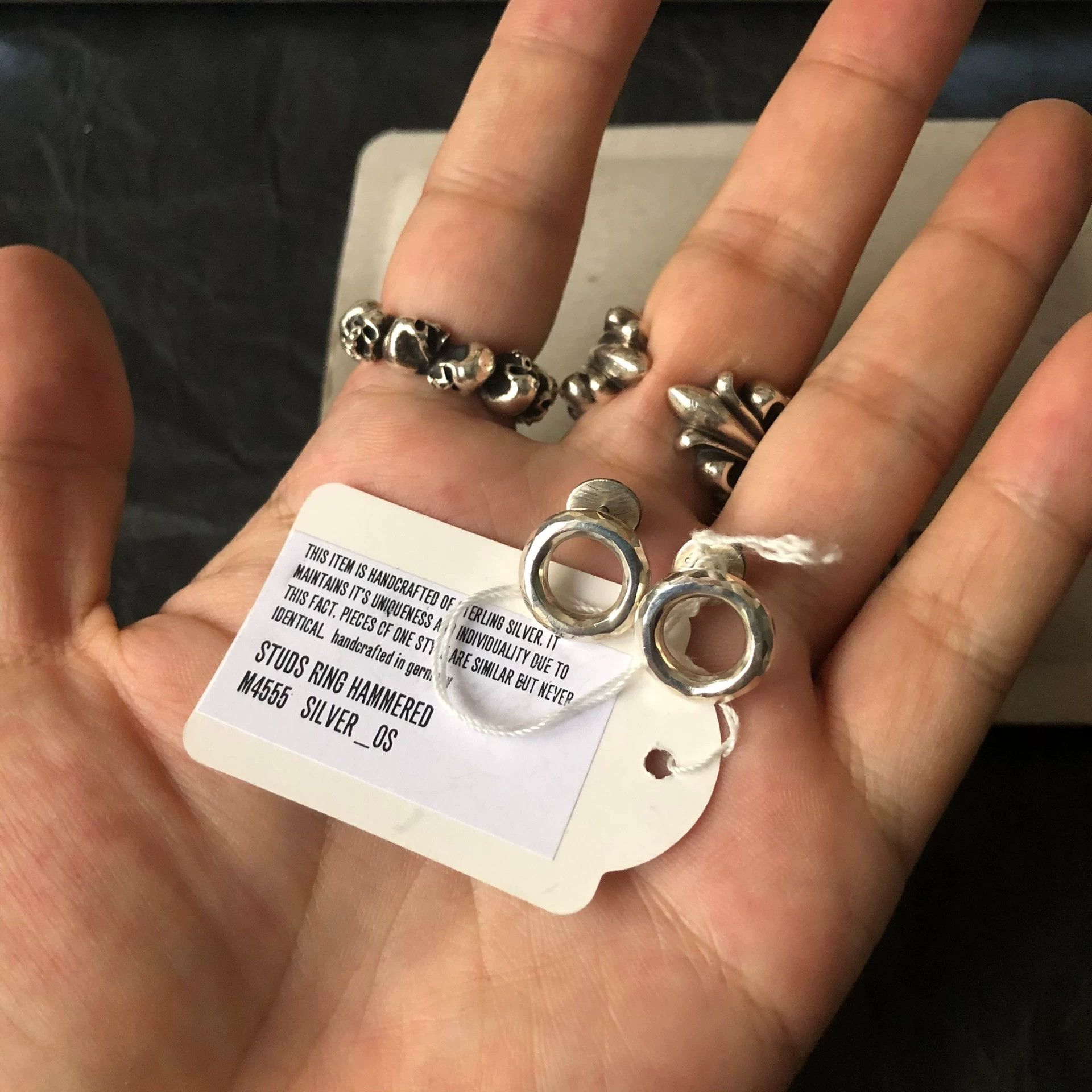 Werkstatt Munchen Werkstatt Munchen M4555 Hammered Ring 925 Earrings Size ONE SIZE - 2 Thumbnail