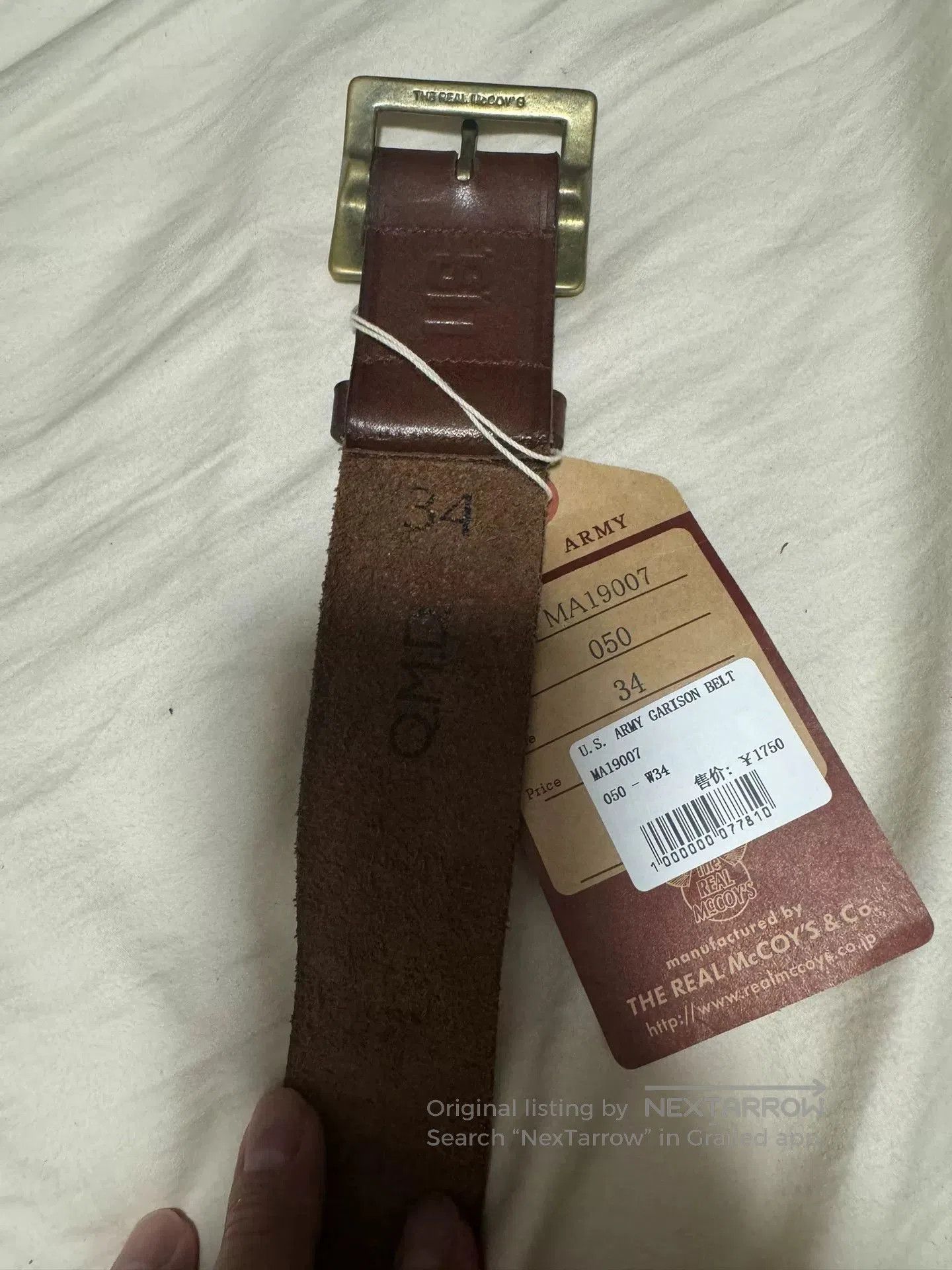 The Real McCoy's Real McCoy’s U.S. Army Garrison Belt. Size ONE SIZE - 4 Thumbnail