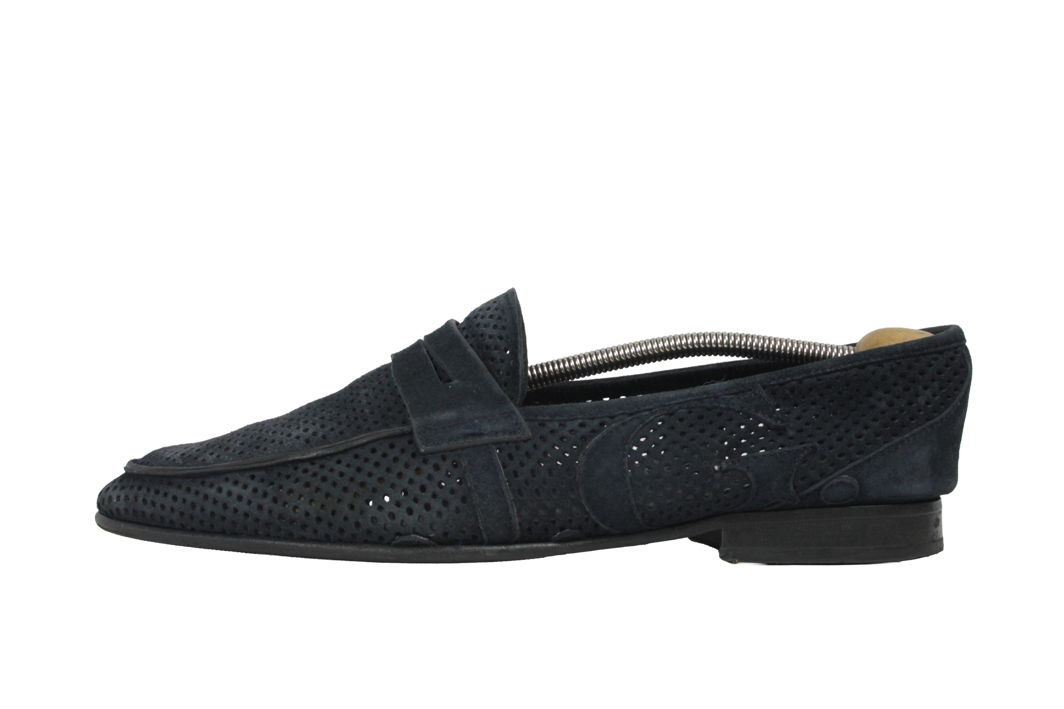 John Galliano 00S Logo Y2K Style Suede Mesh Loafers Vintage Size US 11 / EU 44 - 2 Thumbnail