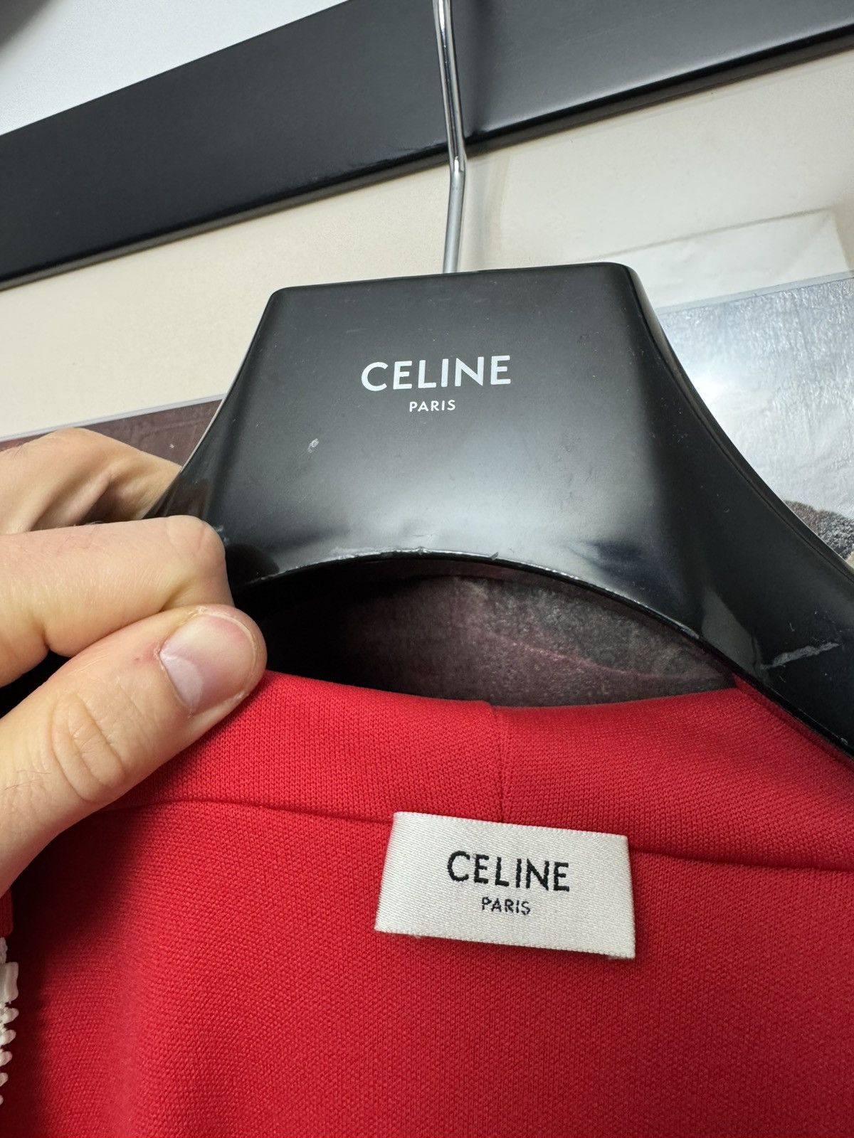 Celine Celine Logo Track Jacket Hoodie Top Zip Up Designer Sample Size US M / EU 48-50 / 2 - 4 Thumbnail