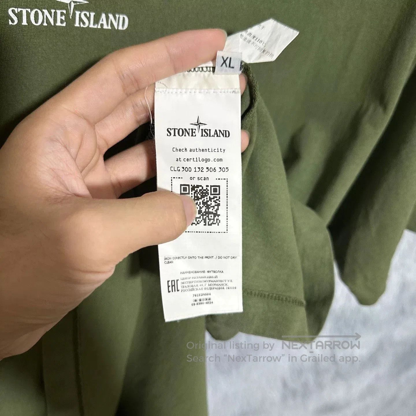 Stone Island Stone Island Large Back Logo T-Shirt. Size US XL / EU 56 / 4 - 6 Thumbnail