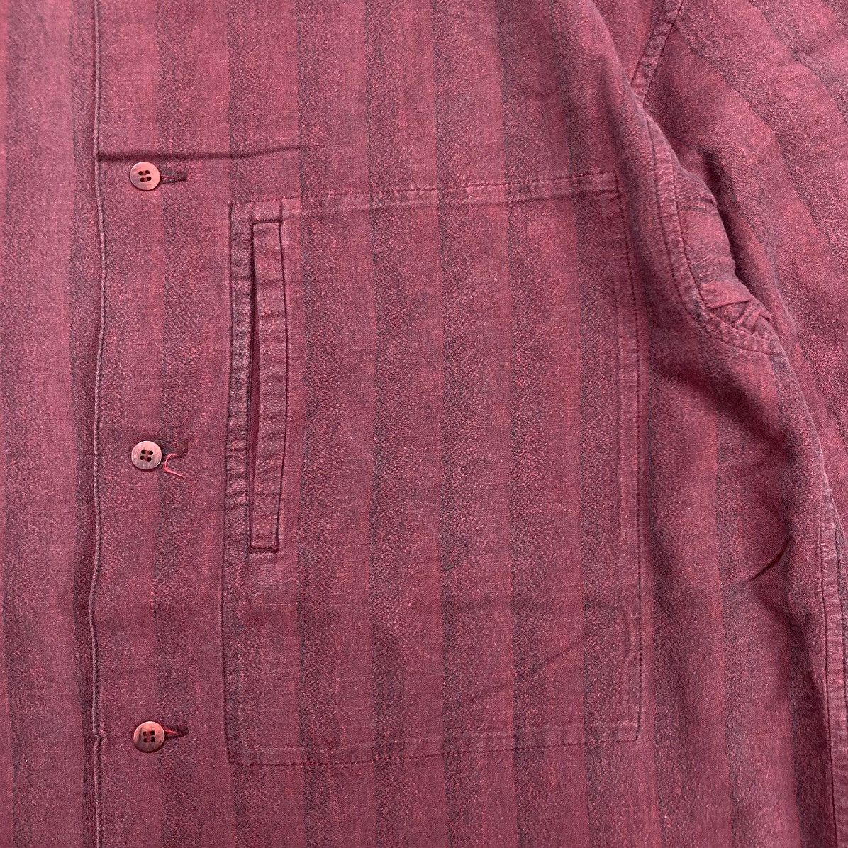 Issey Miyake 1990s Vintage Issey Miyake Men Mandarin Shirt Designer Size US L / EU 52-54 / 3 - 5 Thumbnail