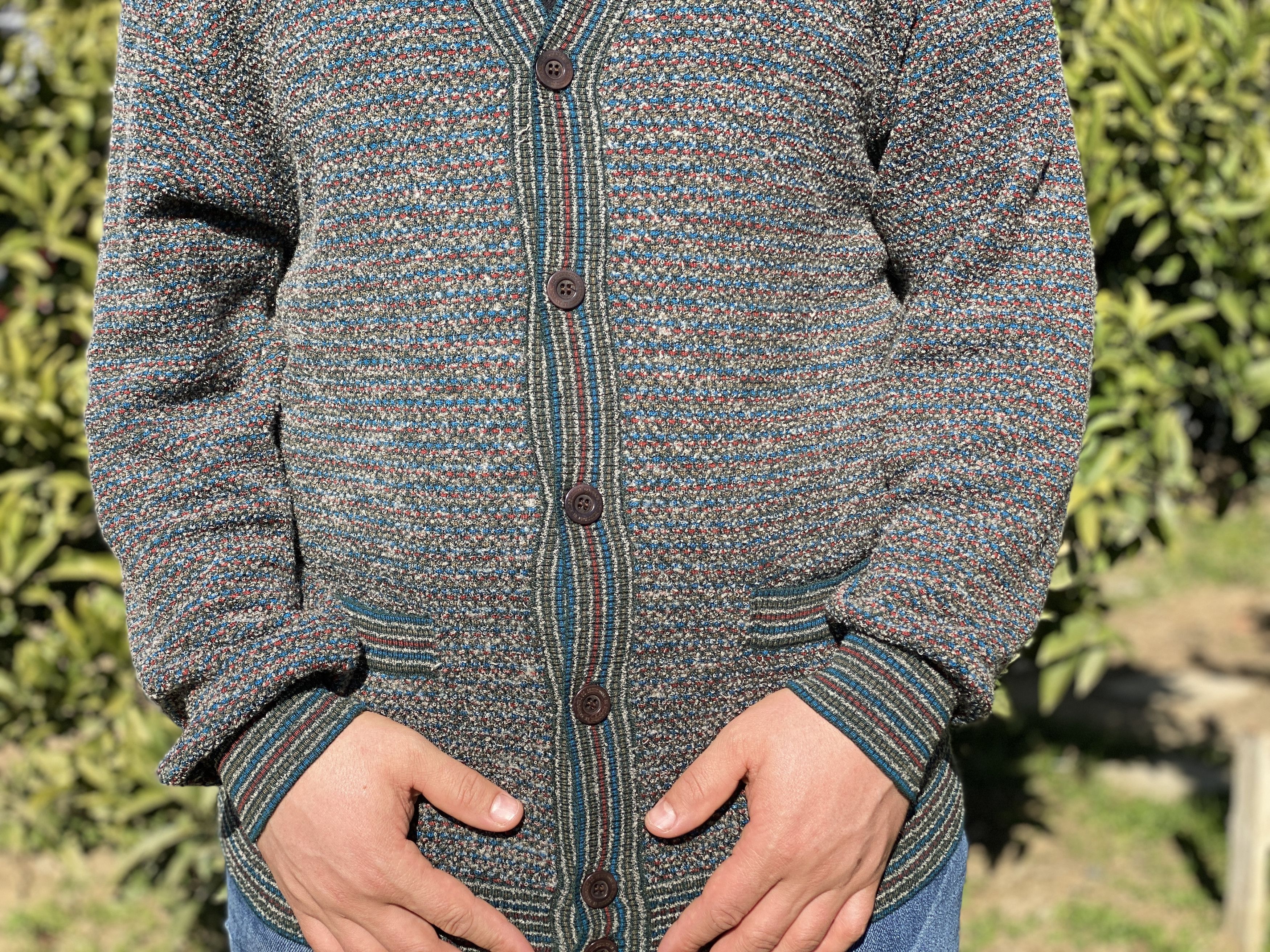 Missoni Uomo Cardigan Cosby Pullover Retro Size 2XL 56 58