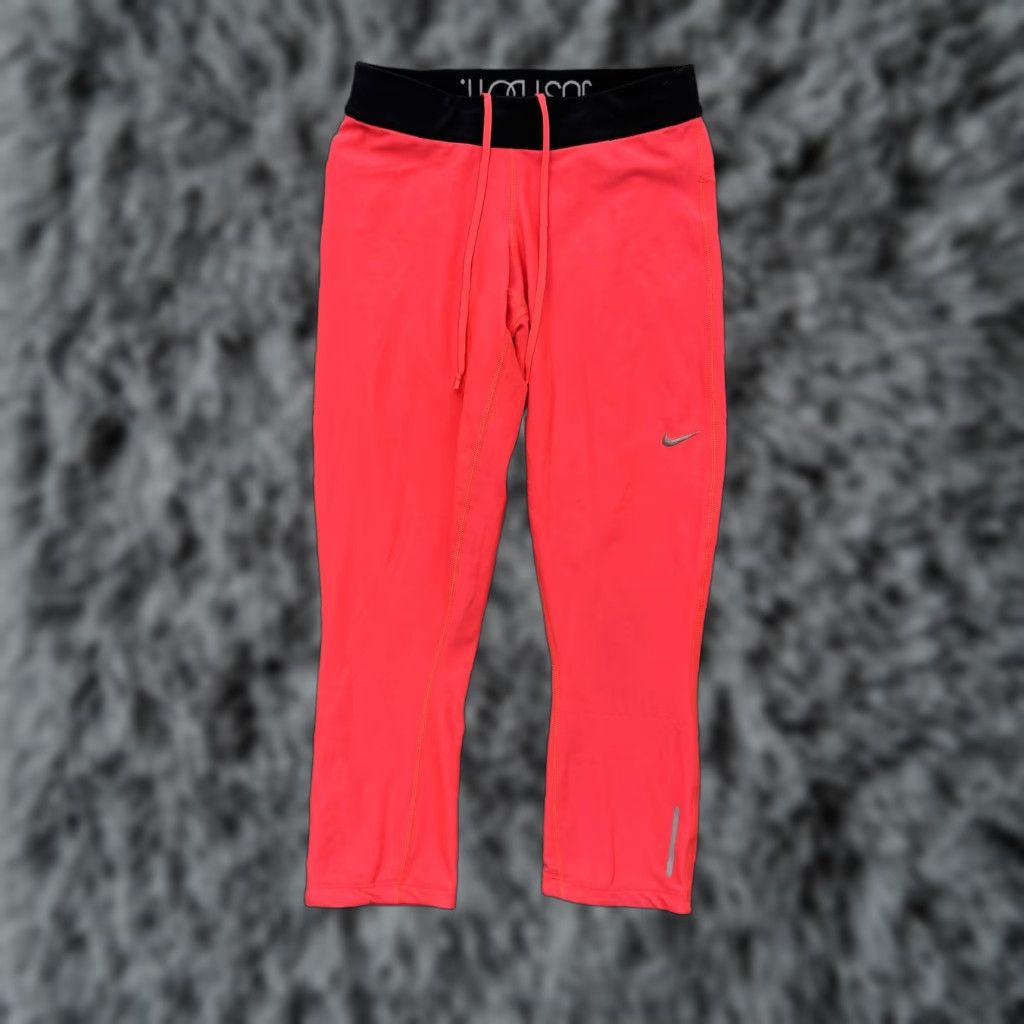 Nike Nike Dri-FIT Pants Women's Cropped Running Athletic Reflective Just Do It Size 28" / US 6 / IT 42 - 1 Thumbnail