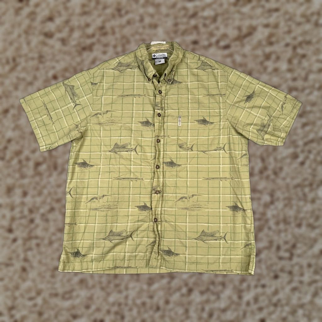 Vintage Columbia Shirt Mens XL Green Plaid Button-Up Casual All Seasons Beach Style, River Lodge Size US XL / EU 56 / 4 - 1 Thumbnail