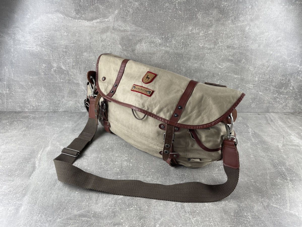 Vintage Machu Picchu Canvas Leather Messenger Bag Crossbody Travel Size ONE SIZE - 6 Thumbnail