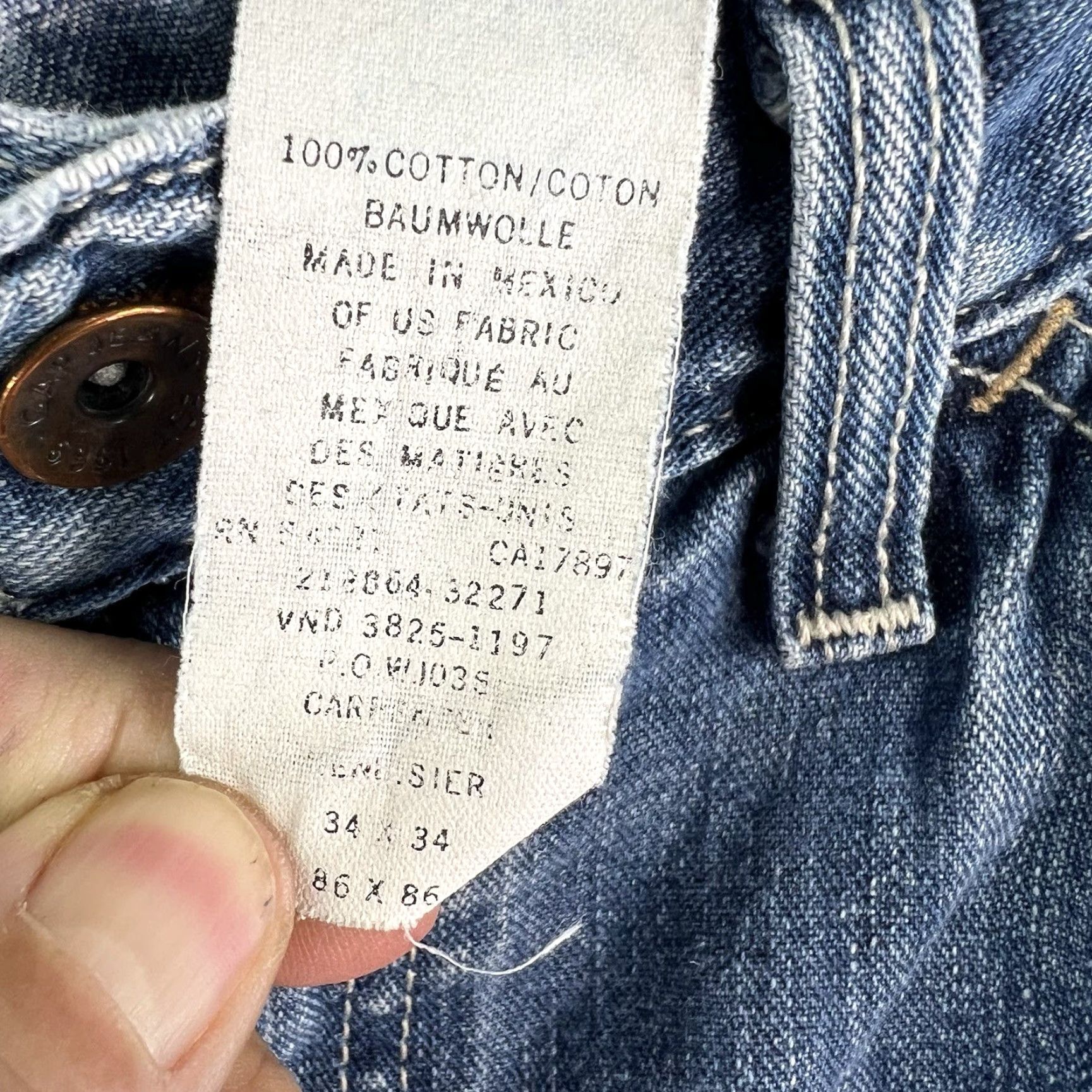 Gap VINTAGE Gap Denim Pants Wide-Leg Mens Size 34 Blue Distressed 90s Grunge Size US 34 / EU 50 - 6 Thumbnail