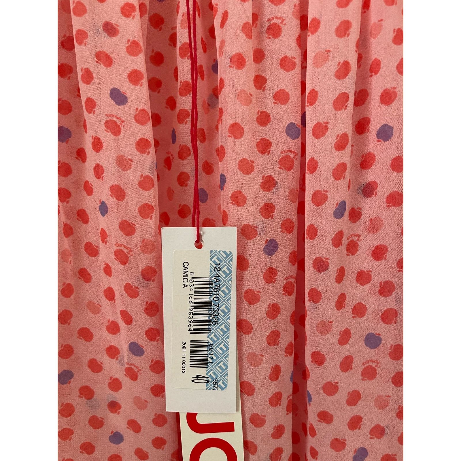 Fiorucci Fiorucci Pink Polka Dot Flowy Top, NWT, Size: 40 Size S / US 4 / IT 40 - 2 Thumbnail