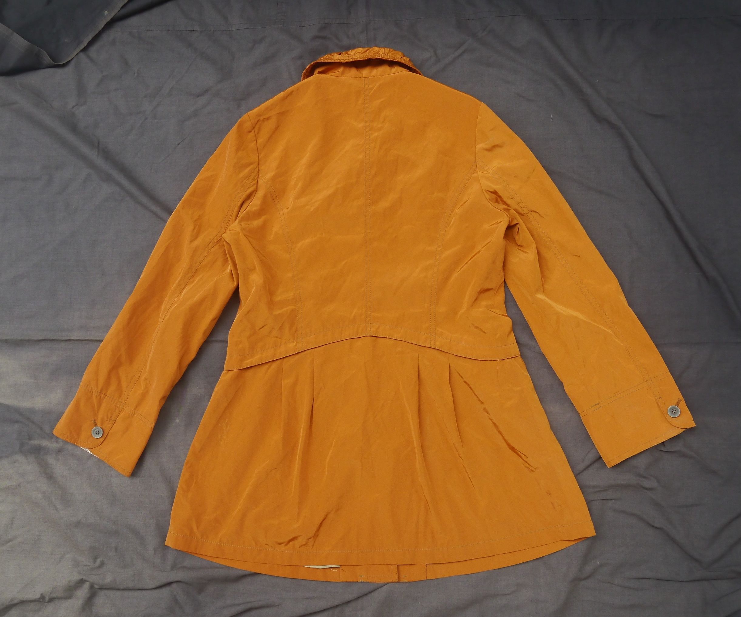 Kansai Yamamoto (J824) Kansai Bis Collection Orange Polyester Coat Sz 9 Size S / US 4 / IT 40 - 10 Thumbnail