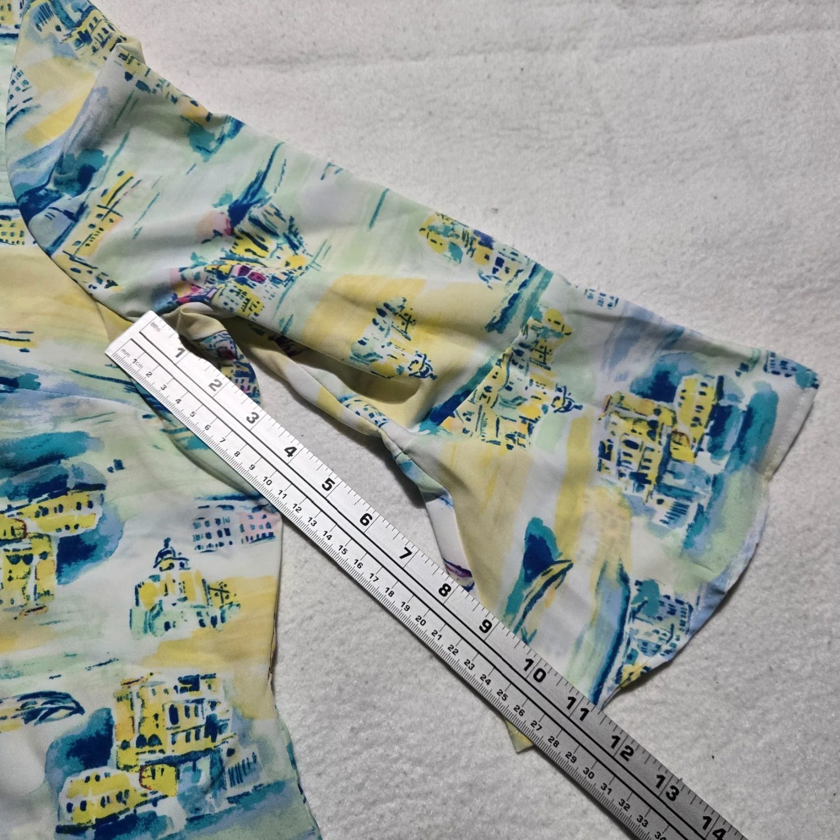 Bell Kim Rogers Shirt Women XL Bell Sleeve Travel Blouse Multicolor Knit Button 2000s Decade Casual Spring Summer Fall Winter Size XL / US 12-14 / IT 48-50 - 6 Thumbnail