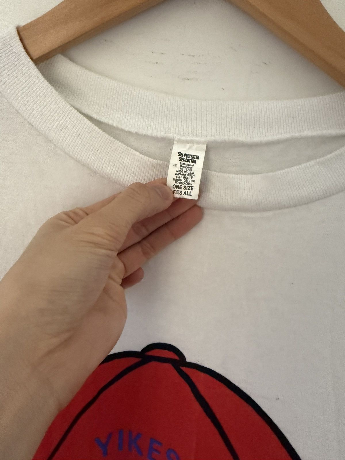 Vintage Oversized white smiley t shirt Size US XXL / EU 58 / 5 - 2 Thumbnail