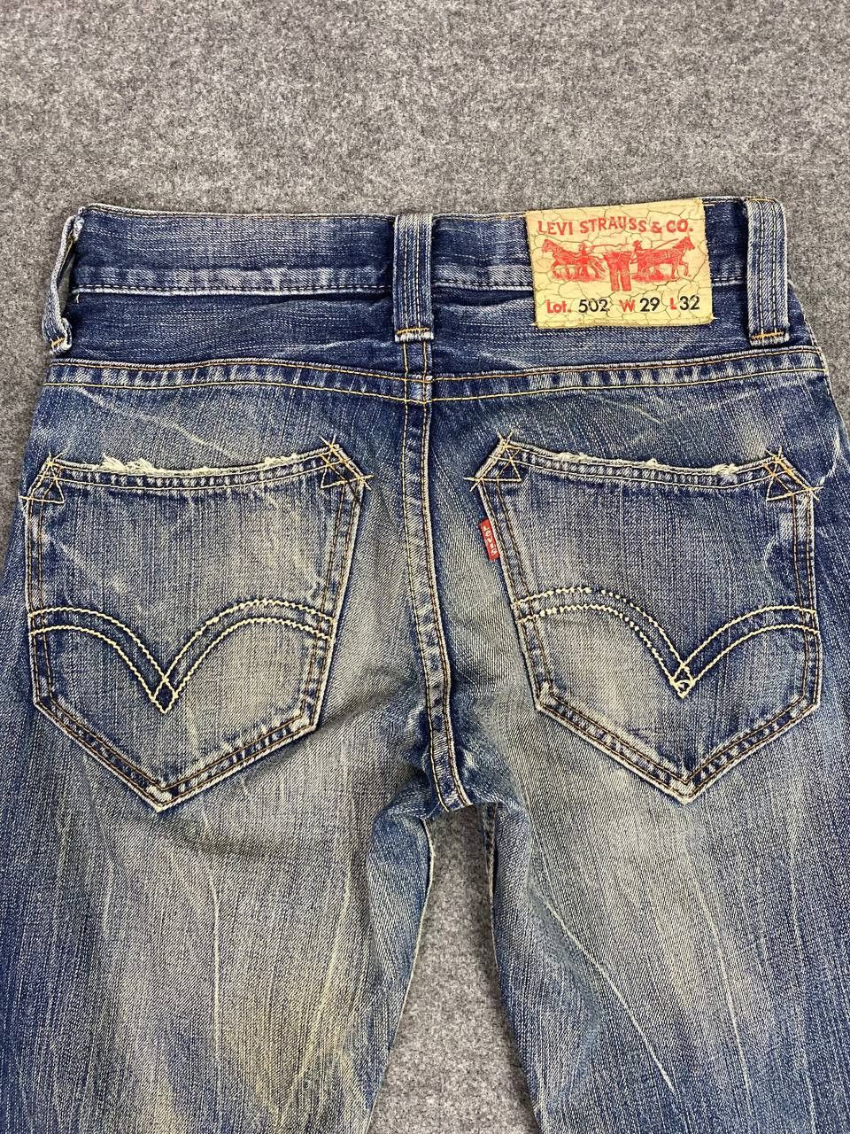 Levi's vintage levis 502 distressed denim nice design Size US 30 / EU 46 - 3 Thumbnail