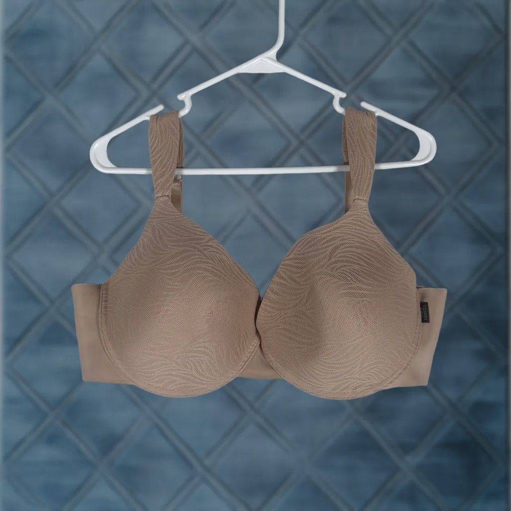 Vince Camuto Vince Camuto Bra 42D Tan Underwire Balconette Bra Women 42D Underwired Adjustable Strap Ladies SexY Bi-color brown Size ONE SIZE - 1 Thumbnail