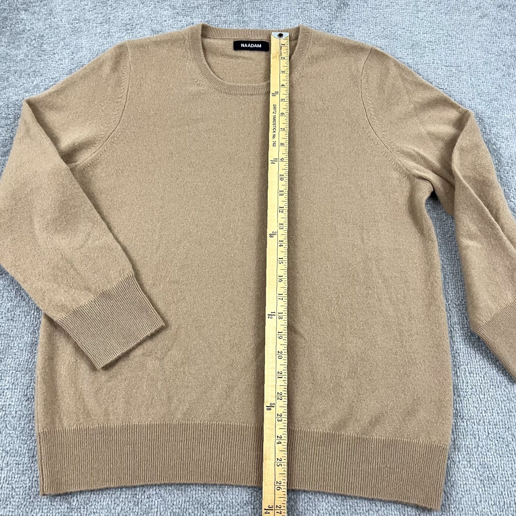 NAADAM Naadam Cashmere Sweater Womens XL Brown Pullover Crew Neck Long Sleeve Soft Cozy Lightweight Size XL / US 12-14 / IT 48-50 - 5 Thumbnail