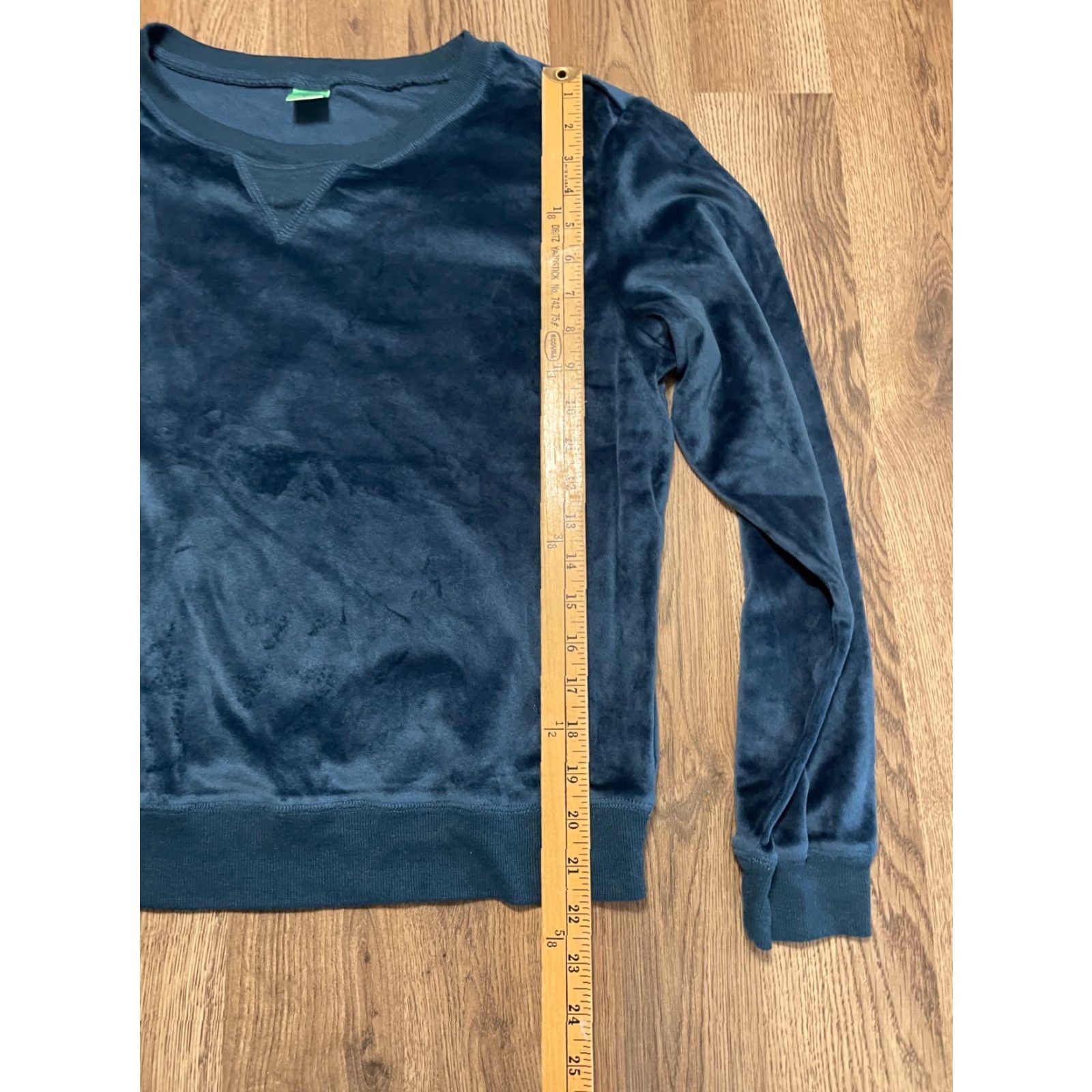 Vintage Honey Dew Shirt Women L Blue Long Sleeve Velvet Casual Travel Modern Basic Velvet 32 Size L / US 10 / IT 46 - 7 Thumbnail
