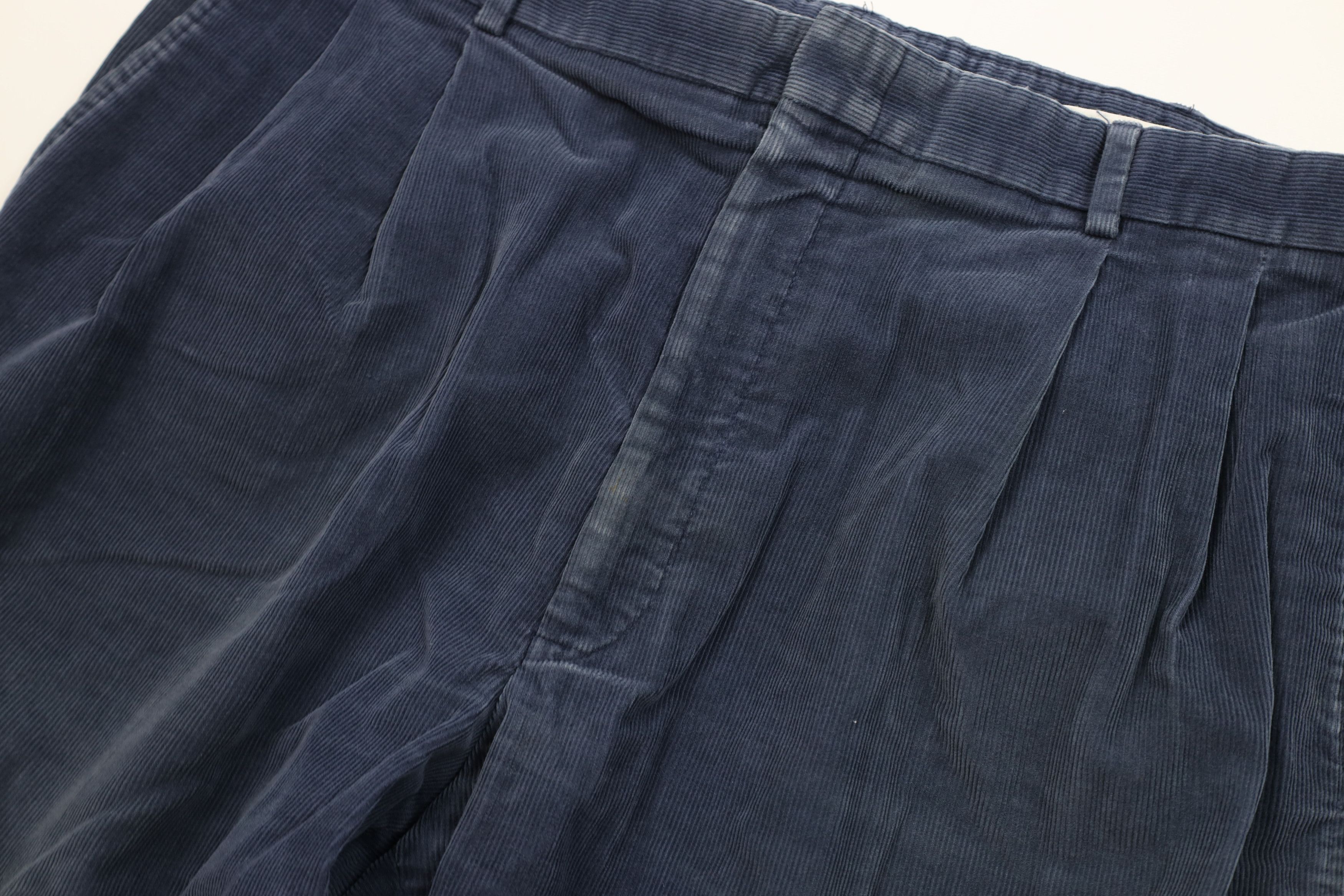 Lands' End Vintage 70s Lands End Wide Leg Corduroy Chino Pants Blue USA Size US 40 / EU 56 - 7 Thumbnail