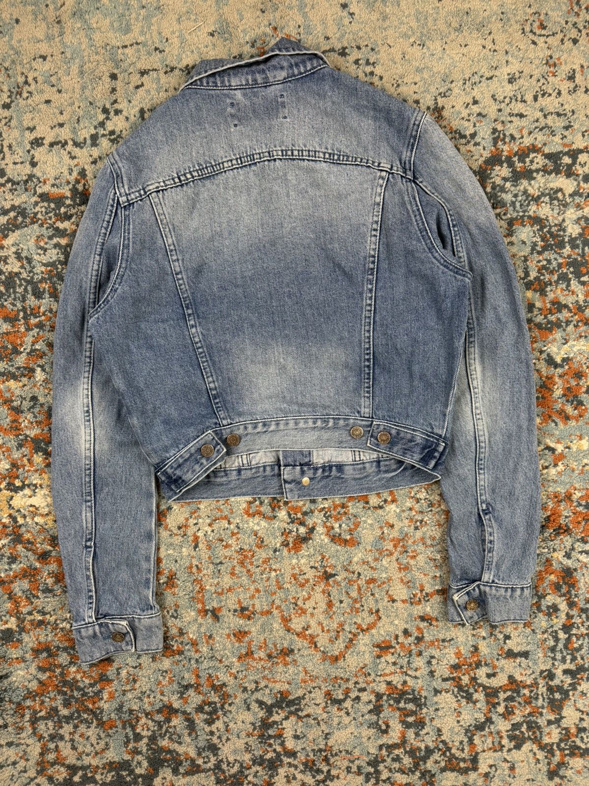 Acne Studios Vintage 00s Acne Studios Tag Light cropped denim jacket Size XS / US 0-2 / IT 36-38 - 2 Thumbnail