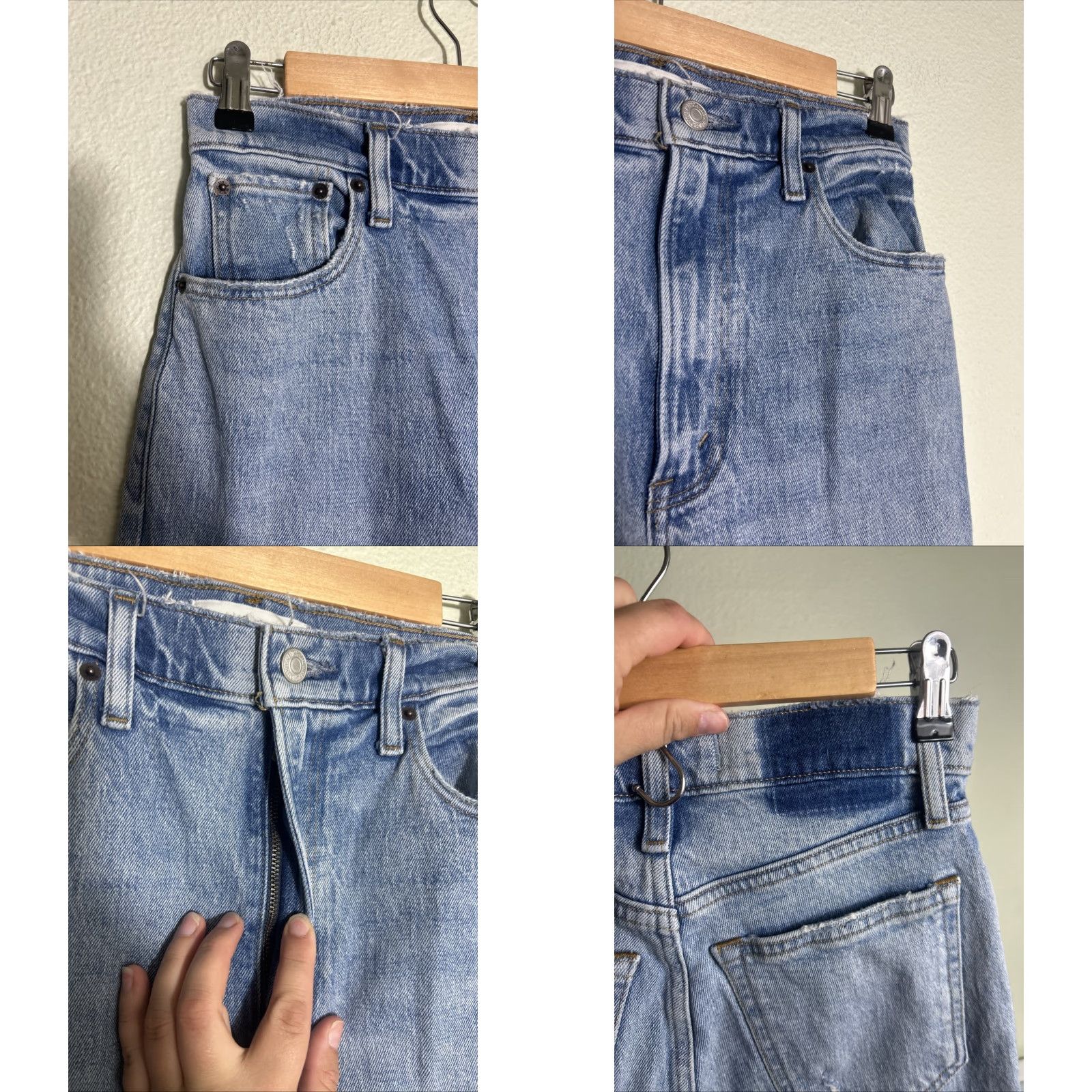 Abercrombie & Fitch Abercrombie & Fitch Jeans 90s Straight Ultra-High Rise Light Wash 0 Women 26x31 Color Blue Size ONE SIZE - 8 Thumbnail