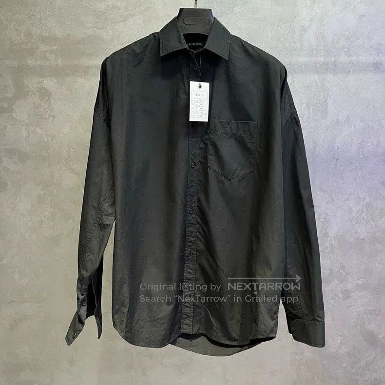 Balenciaga Balenciaga Black Pointed Collar Shirt. Size US S / EU 44-46 / 1 - 2 Thumbnail