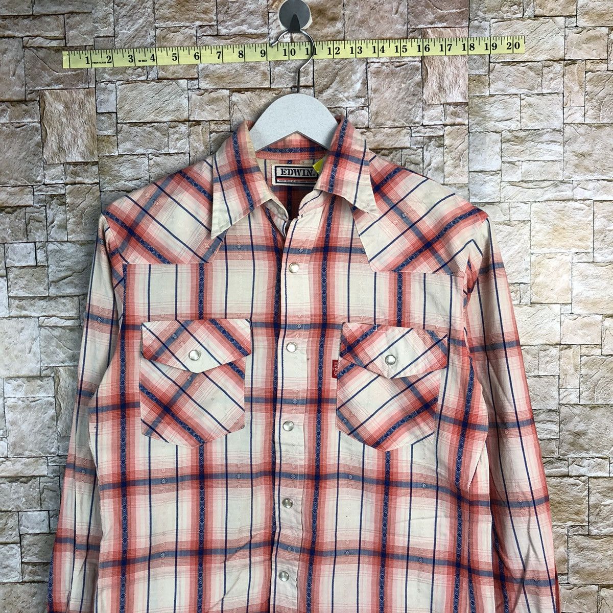 Edwin Edwin Pink checkered vintage japan Flannel #A247 Size US S / EU 44-46 / 1 - 2 Thumbnail