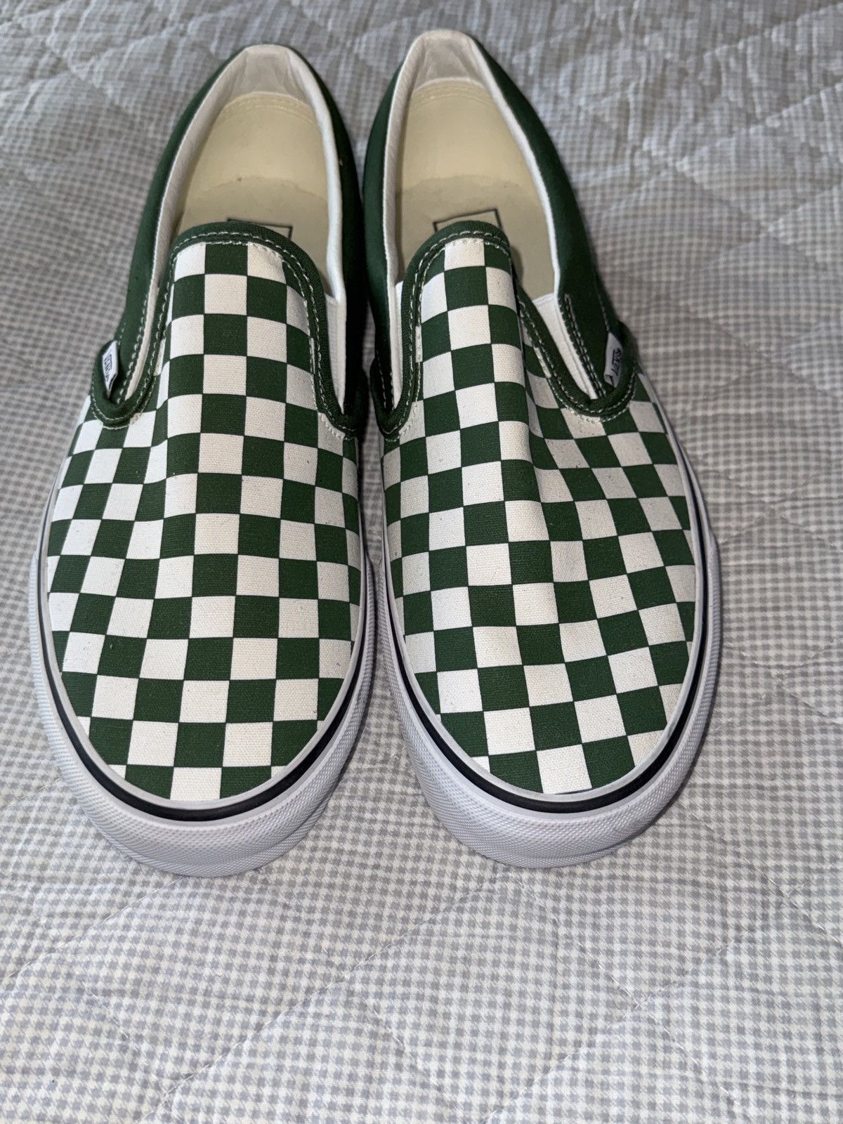 Vans Vans Classic Slip On ‘ Checkerboard Scarab green/white ’ Size US 9.5 / EU 42-43 - 6 Thumbnail